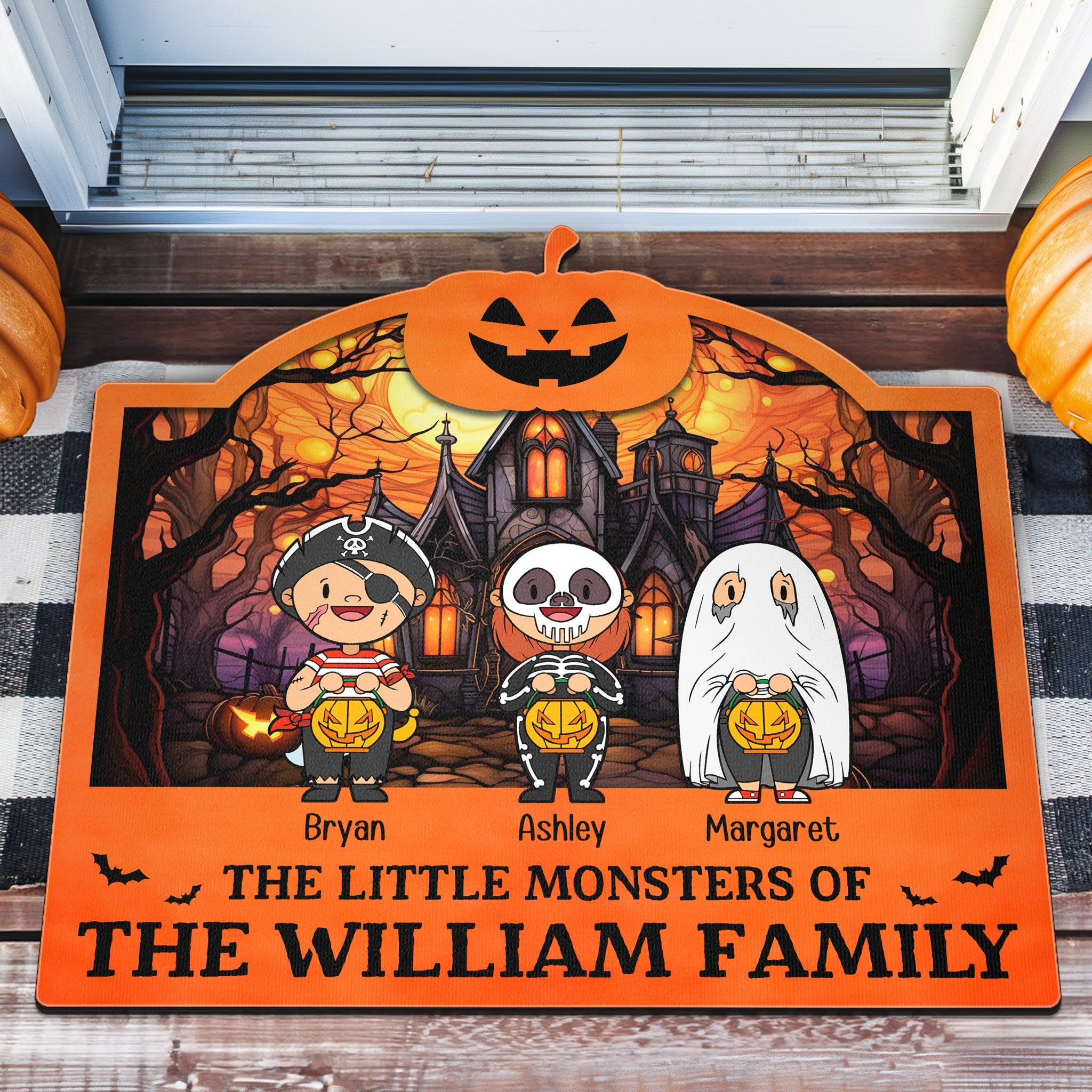 Halloween The Little Monsters Of Family - Personalized Doormat