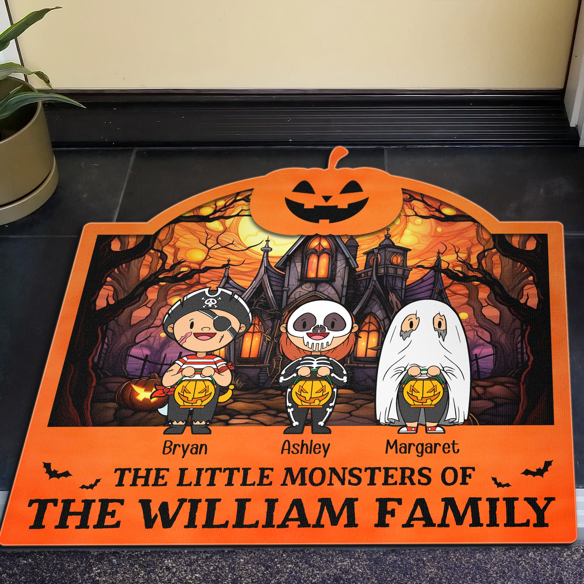 Halloween The Little Monsters Of Family - Personalized Doormat