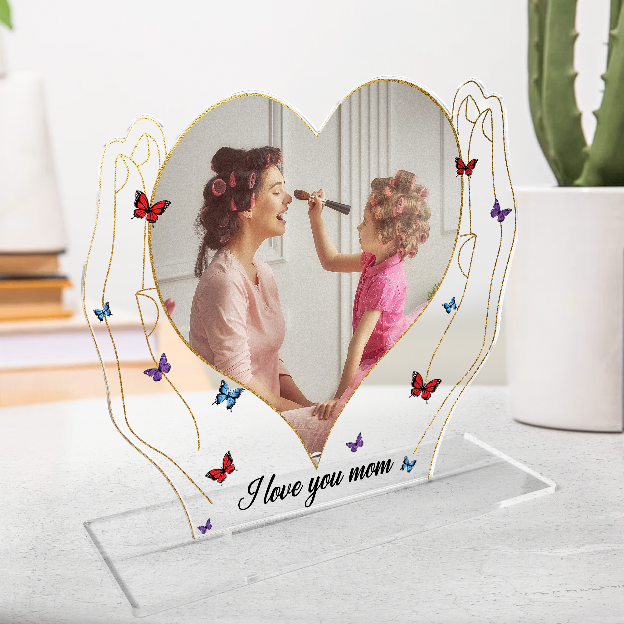 Hands Holding Love - Personalized Acrylic Photo Plaque