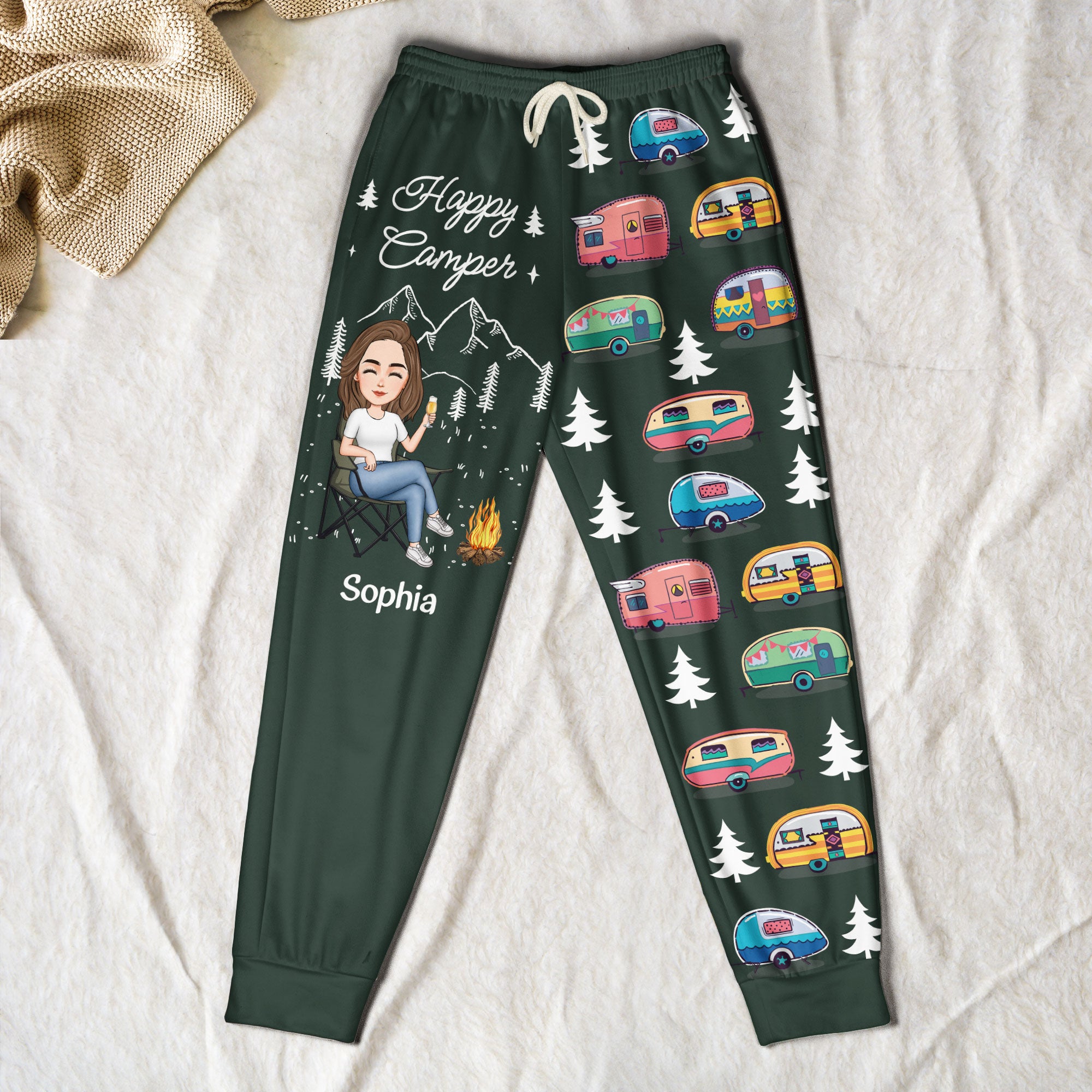 Happy Camper - Personalized Sweatpants