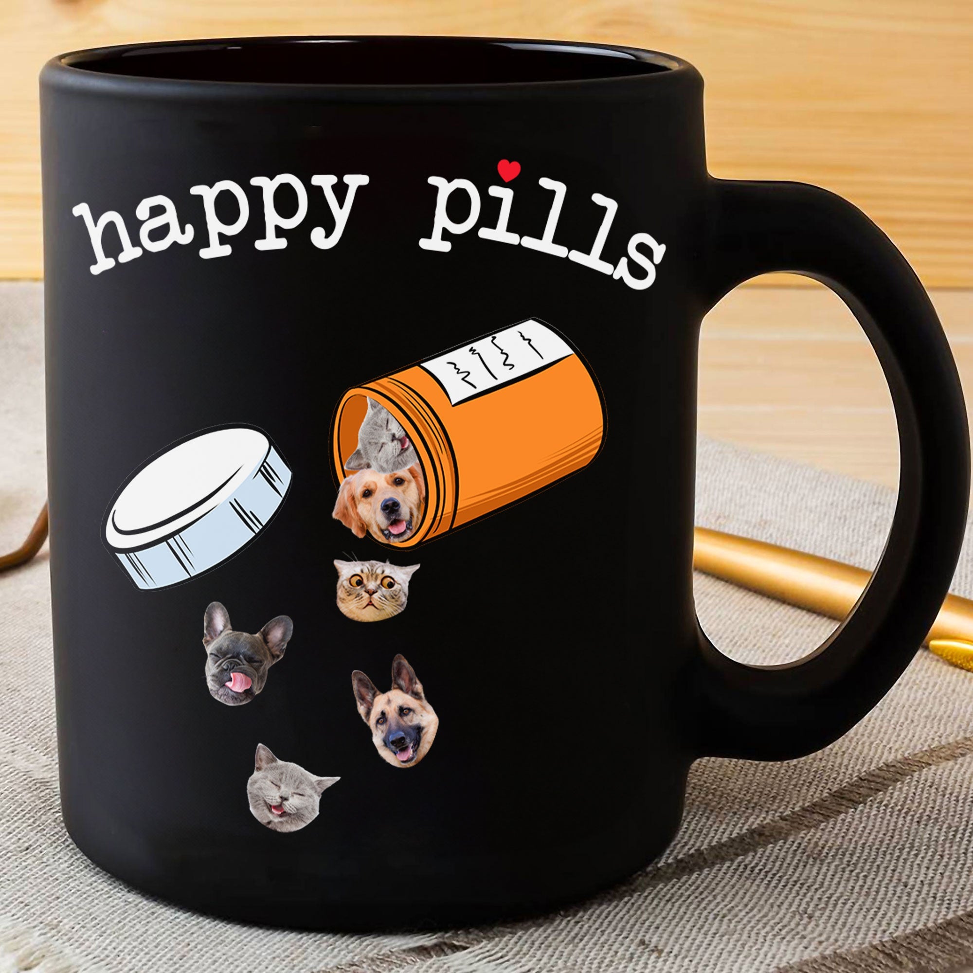 Happy Pills - Personalized Photo Mug