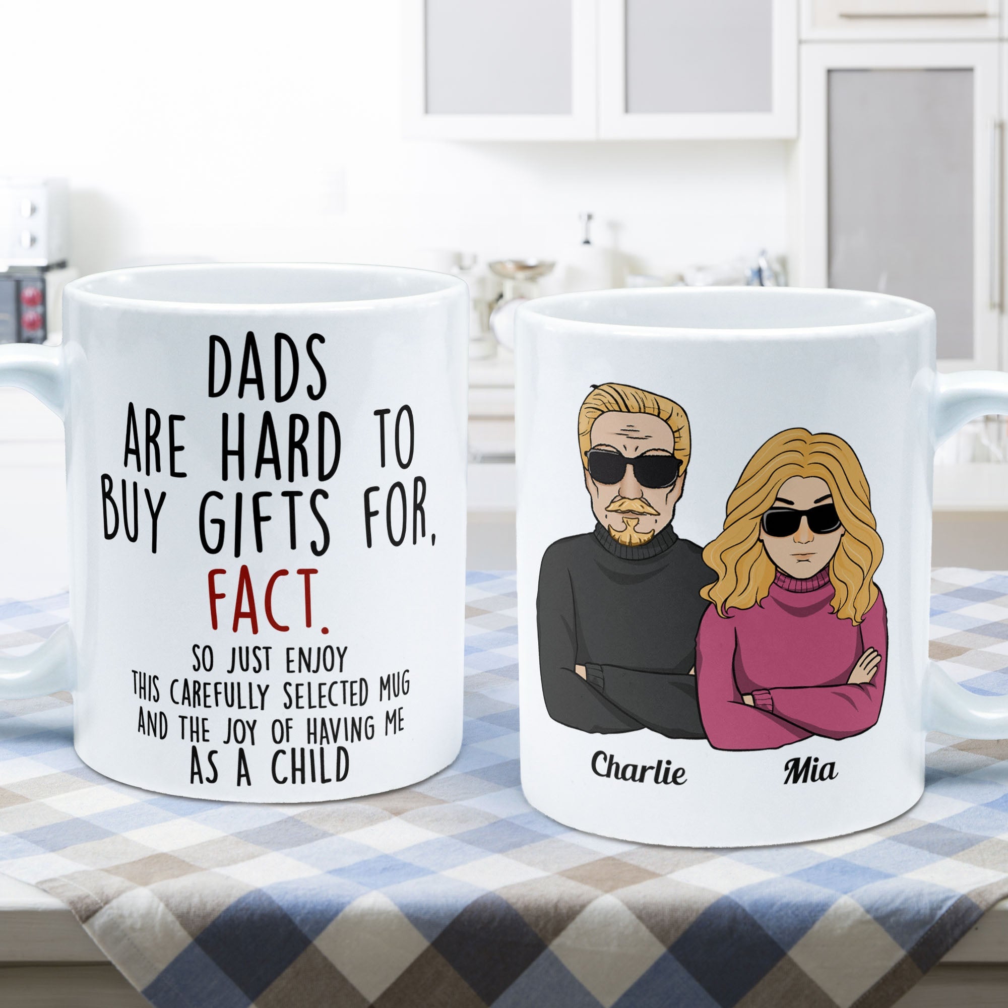 Hard To Buy Gift For. Fact - Personalized Mug - Christmas Gift For Dad, Mom, Father, Family, Loved Ones