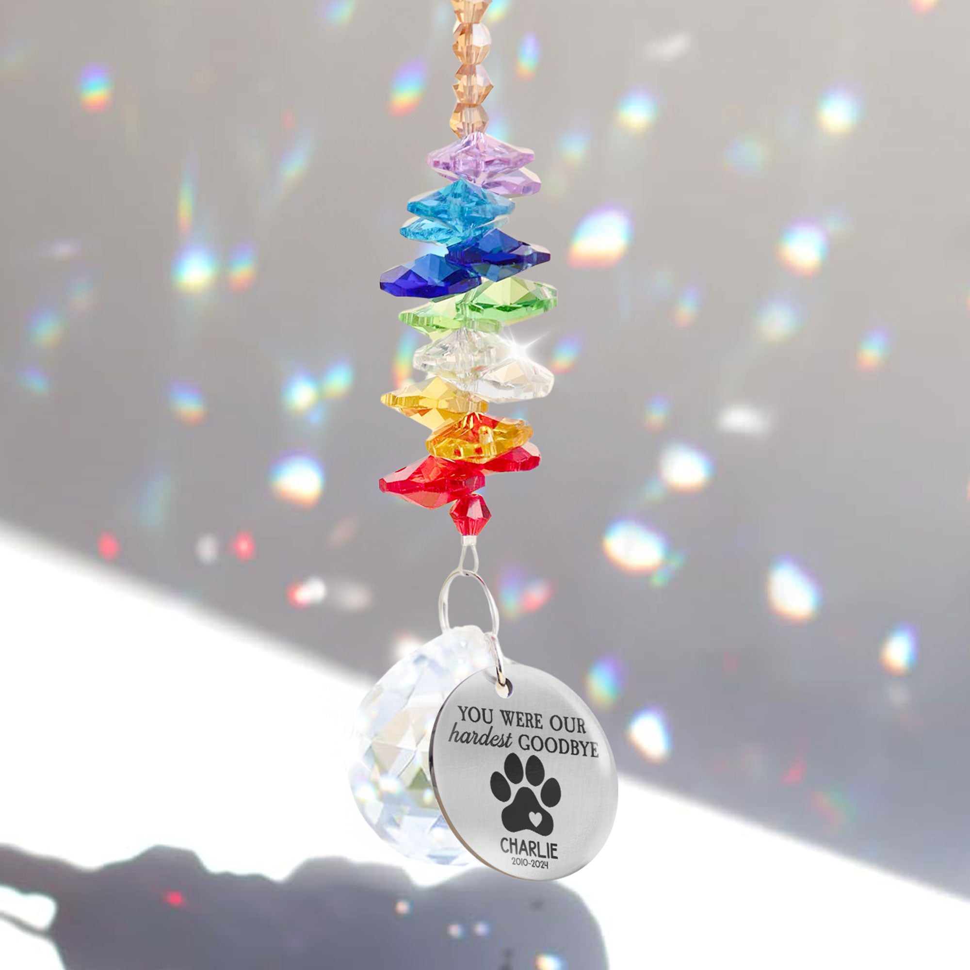 Hardest Goodbye - Personalized Ball Prism Suncatcher