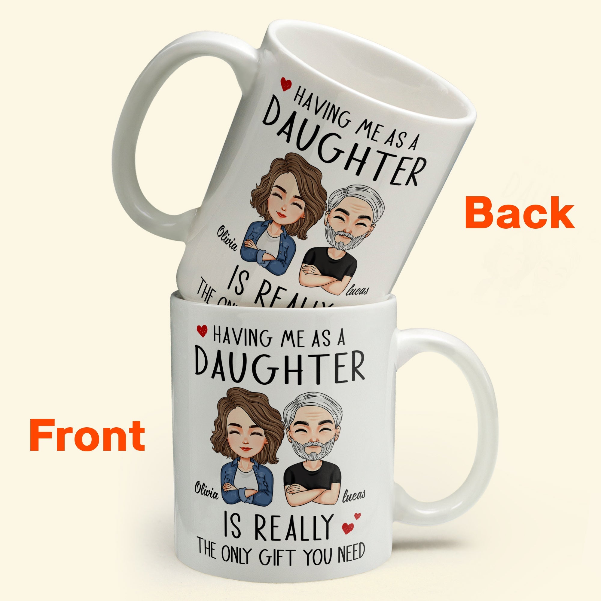 Having Me As A Daughter/Son - Personalized Mug