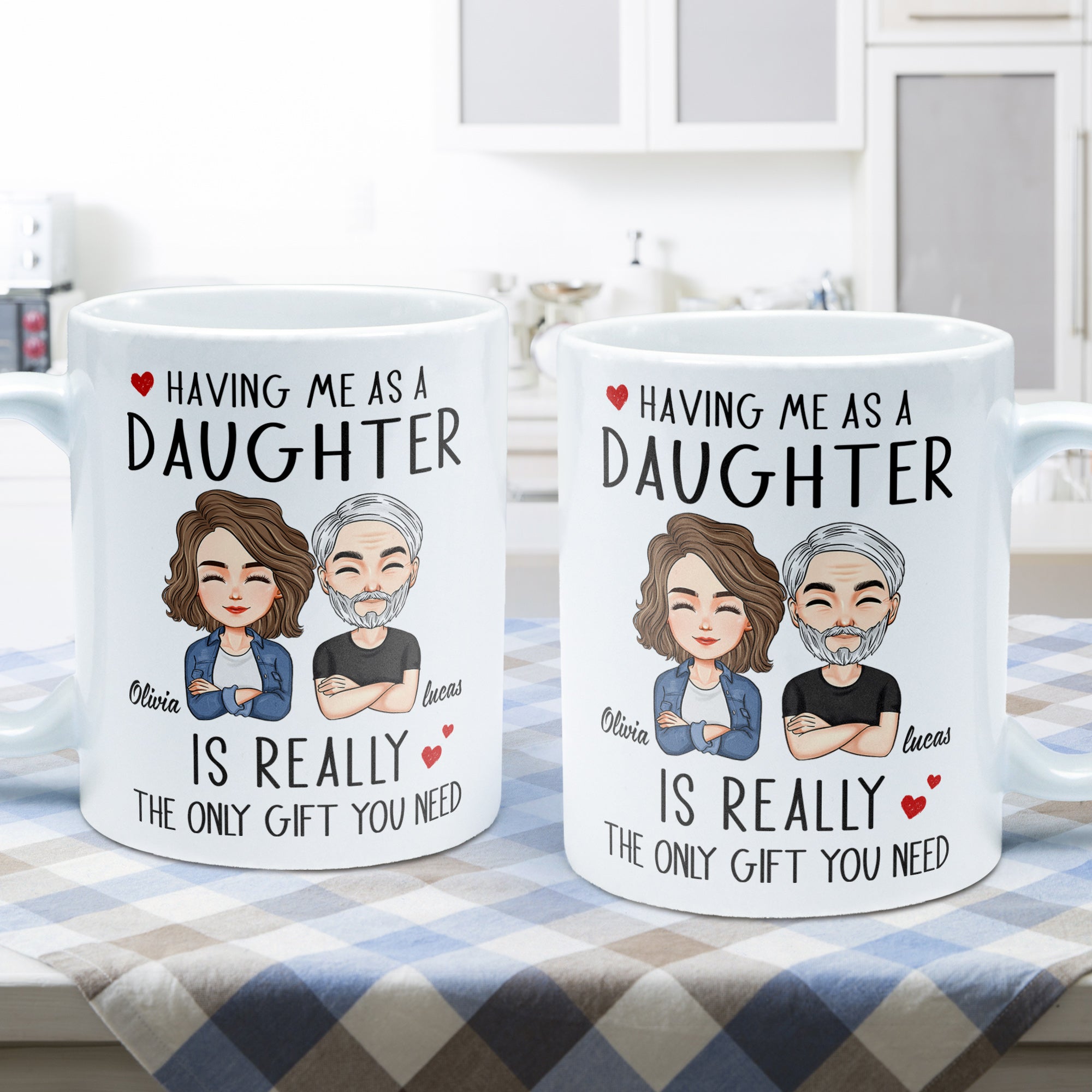 Having Me As A Daughter/Son - Personalized Mug