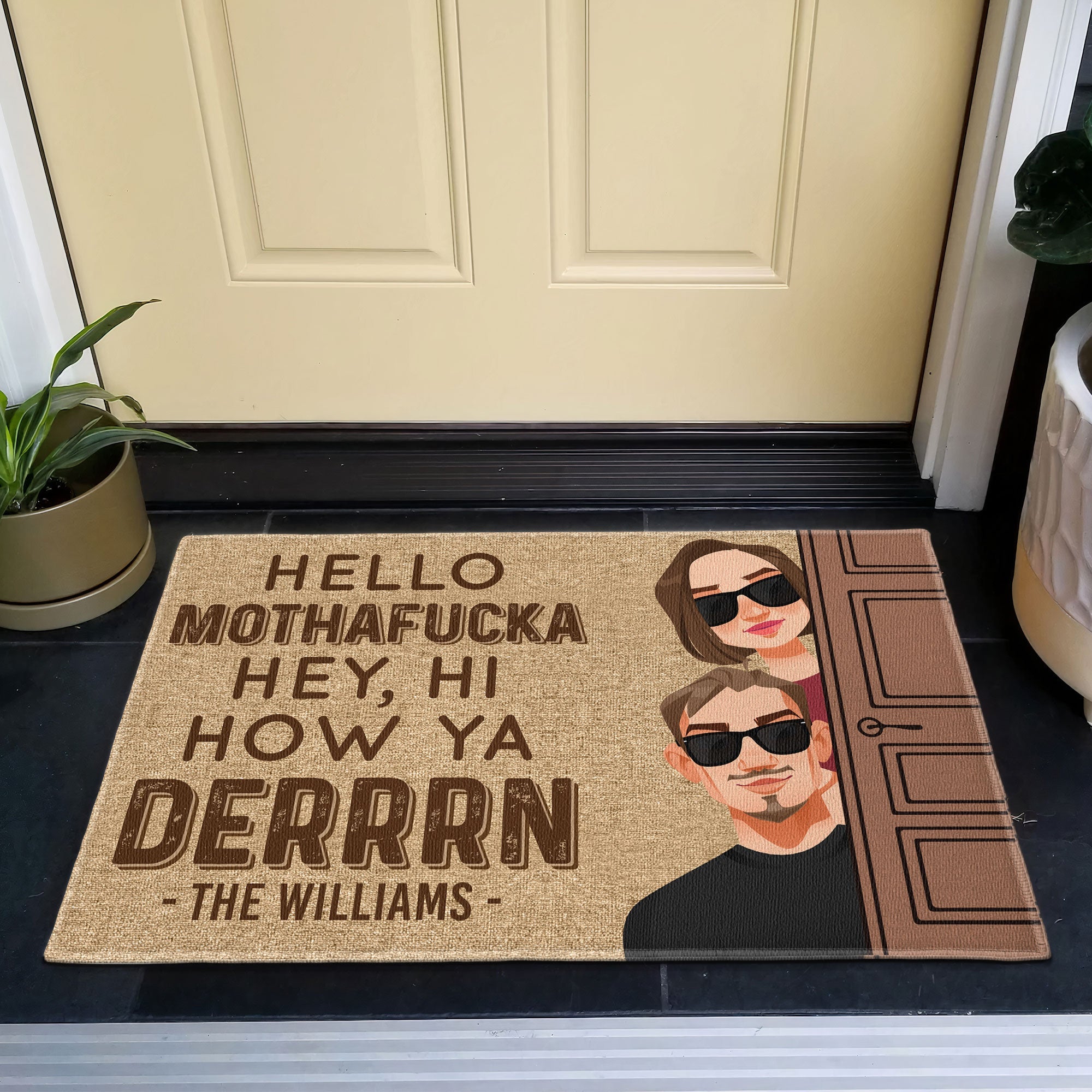 Hello Mothafucka - Personalized Doormat