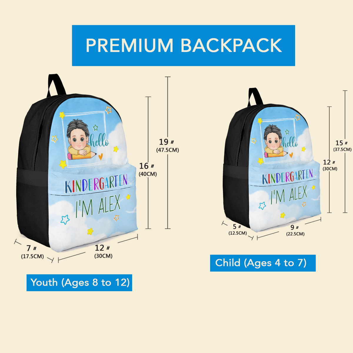 Hello School - Personalized Kid Backpack