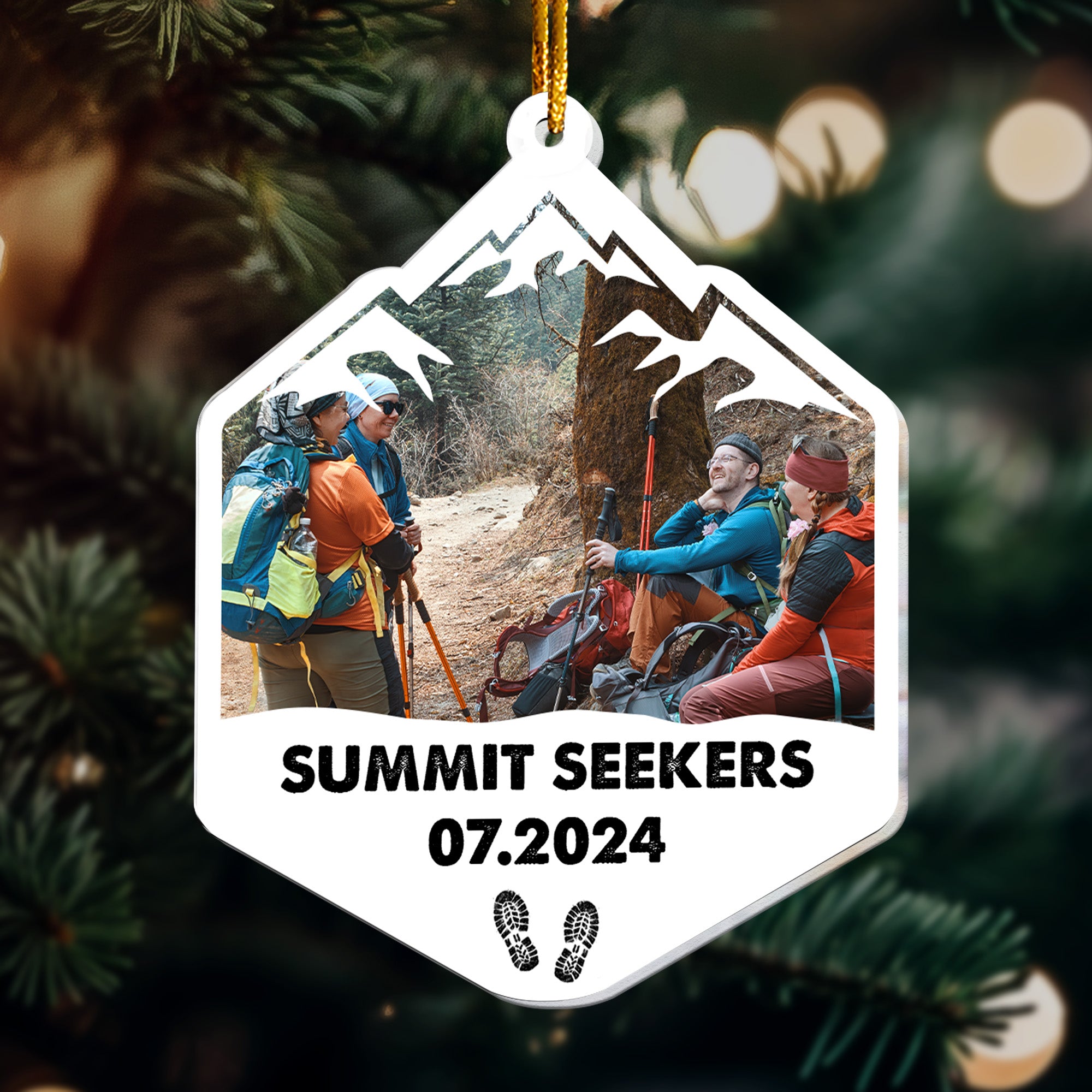 Hiking Achievements - Personalized Acrylic Photo Ornament