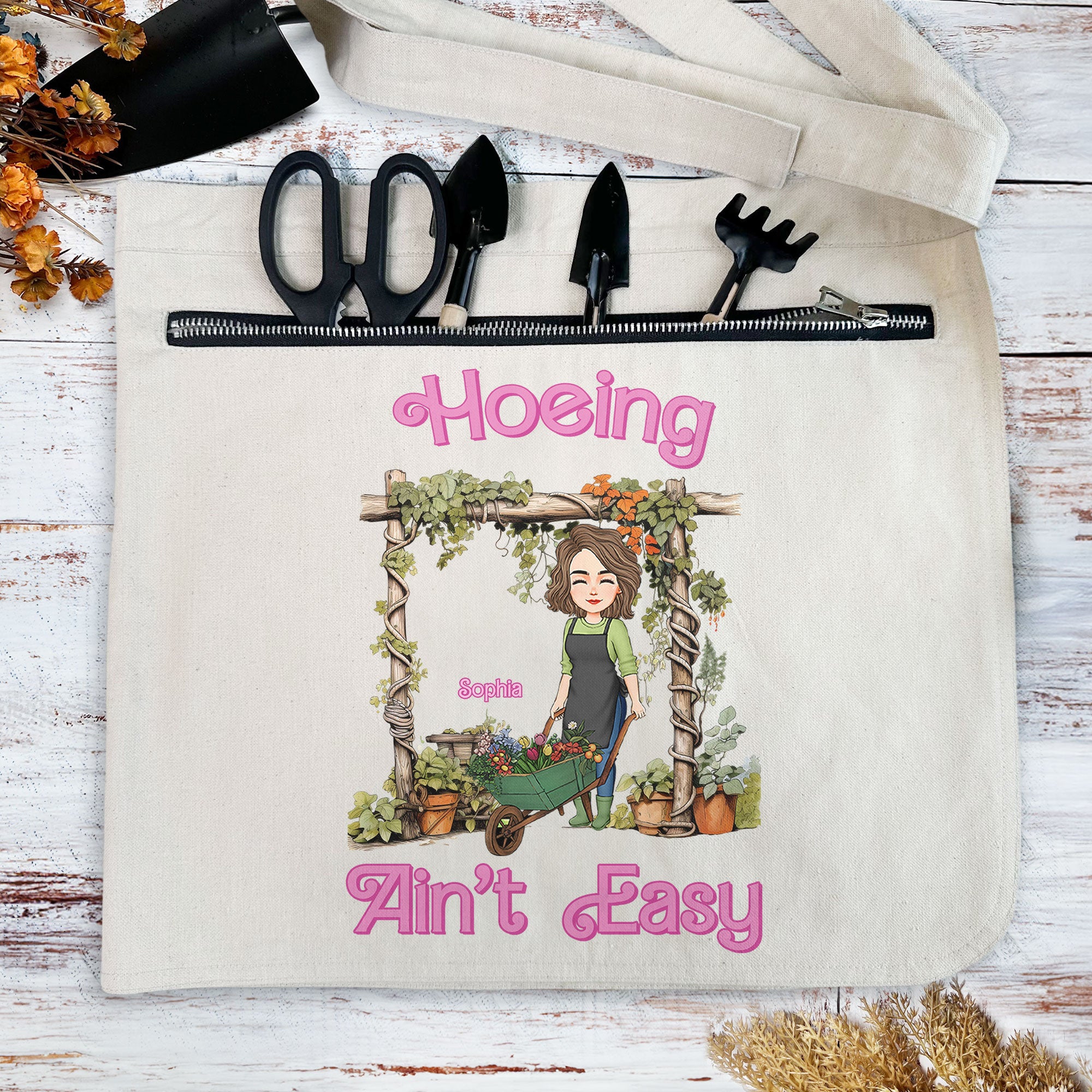 Hoeing Ain't Easy  - Personalized Gardening Apron