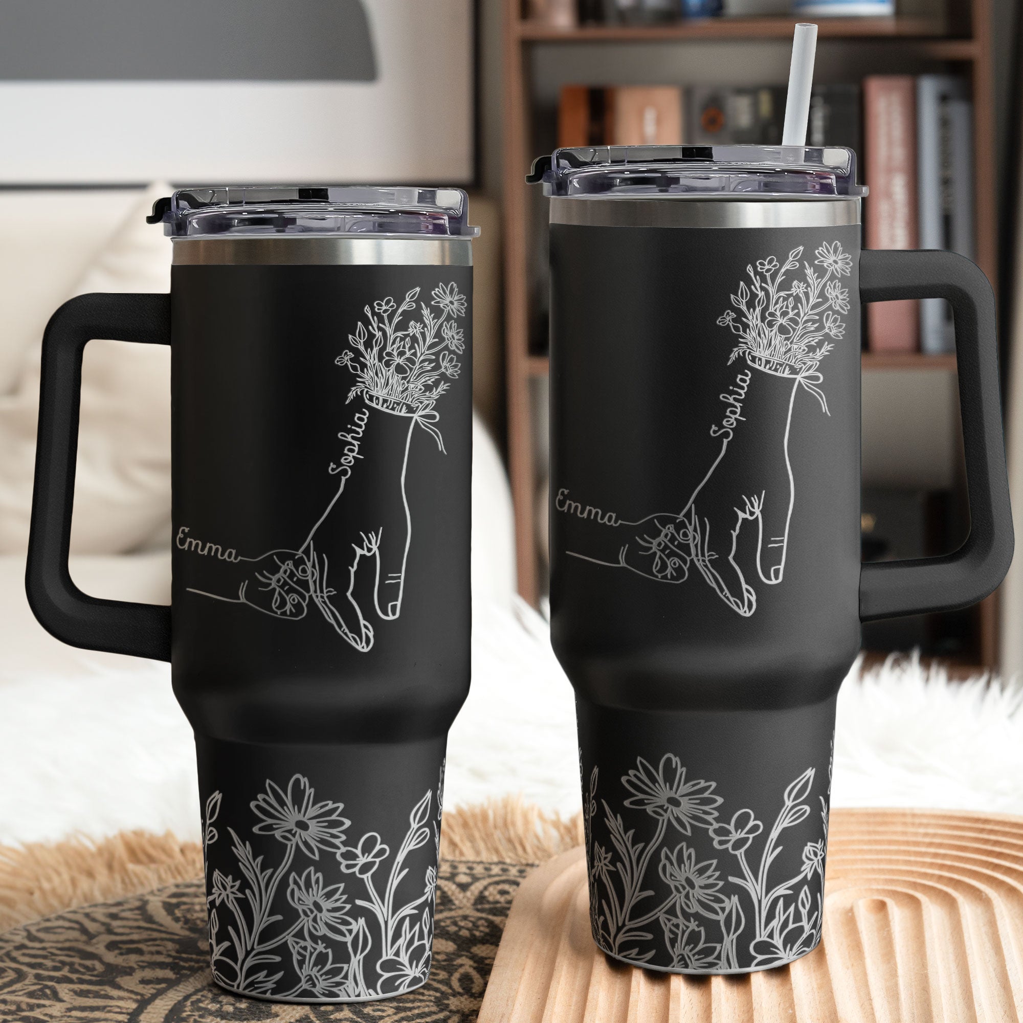 Holding Mom's Hand - Personalized 40oz Tumbler