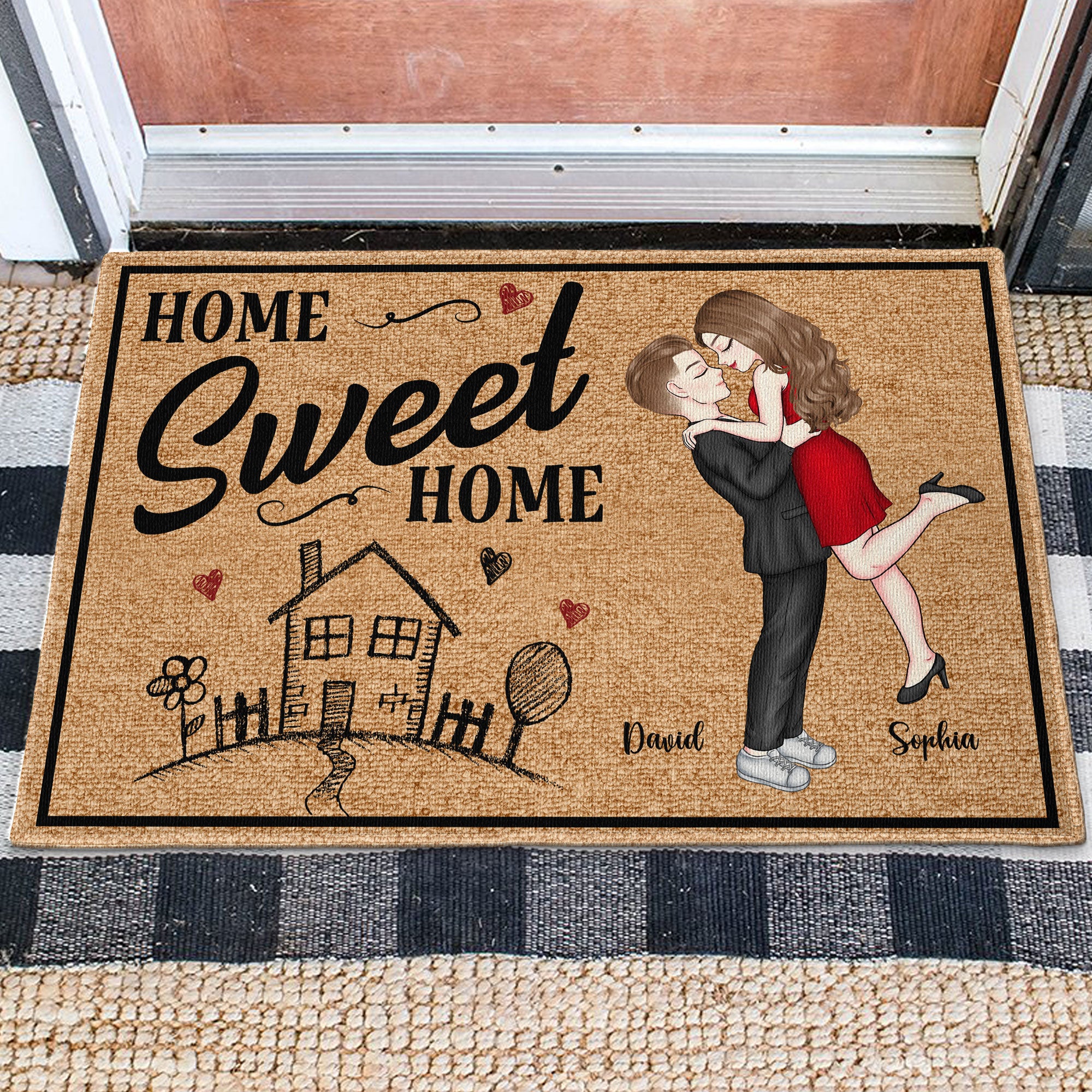 Home Sweet Home - New Version - Personalized Doormat