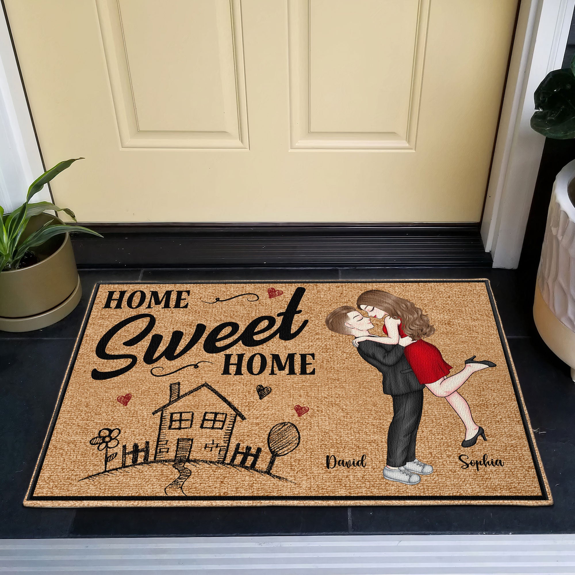 Home Sweet Home - New Version - Personalized Doormat