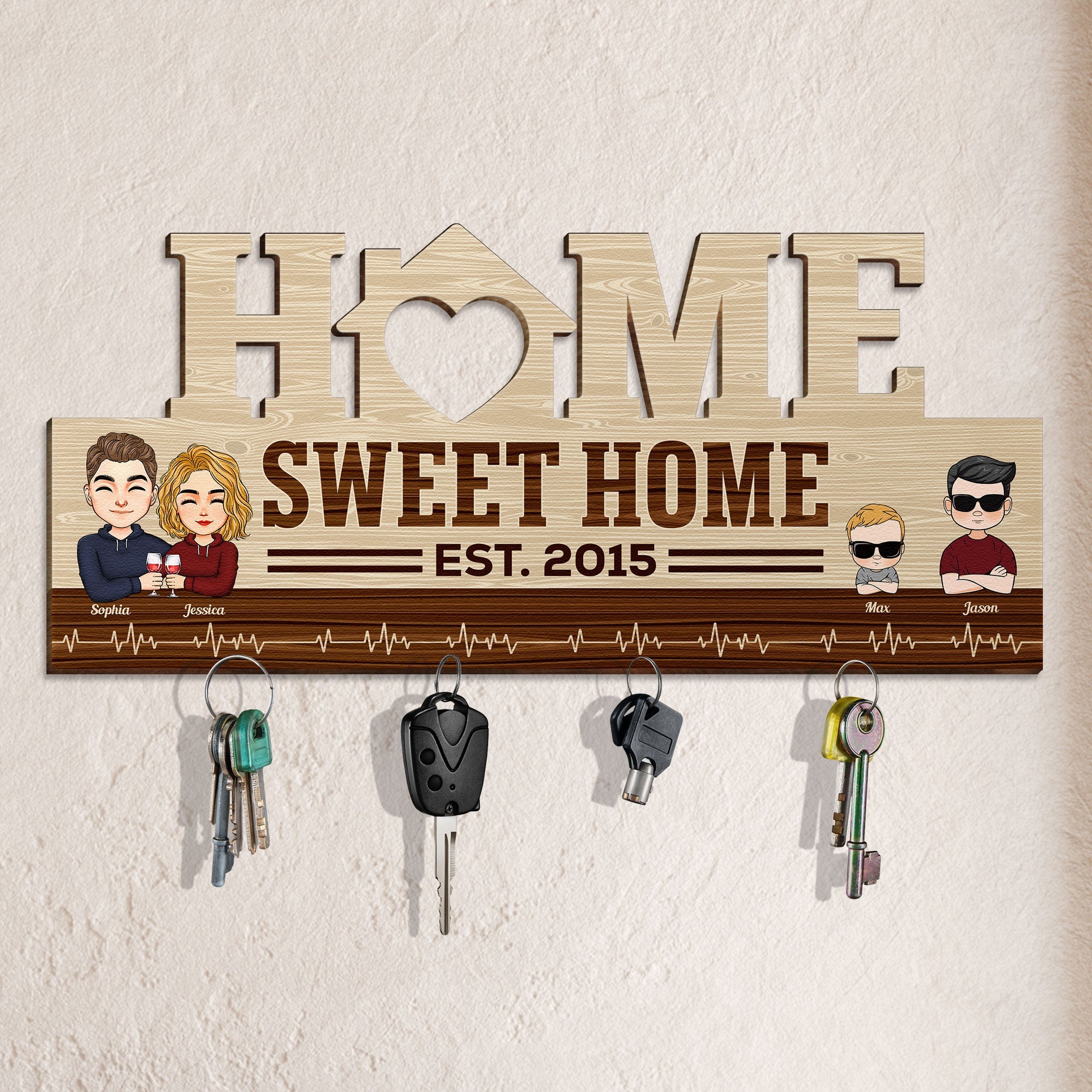 Home Sweet Home - Personalized Custom Key Holder