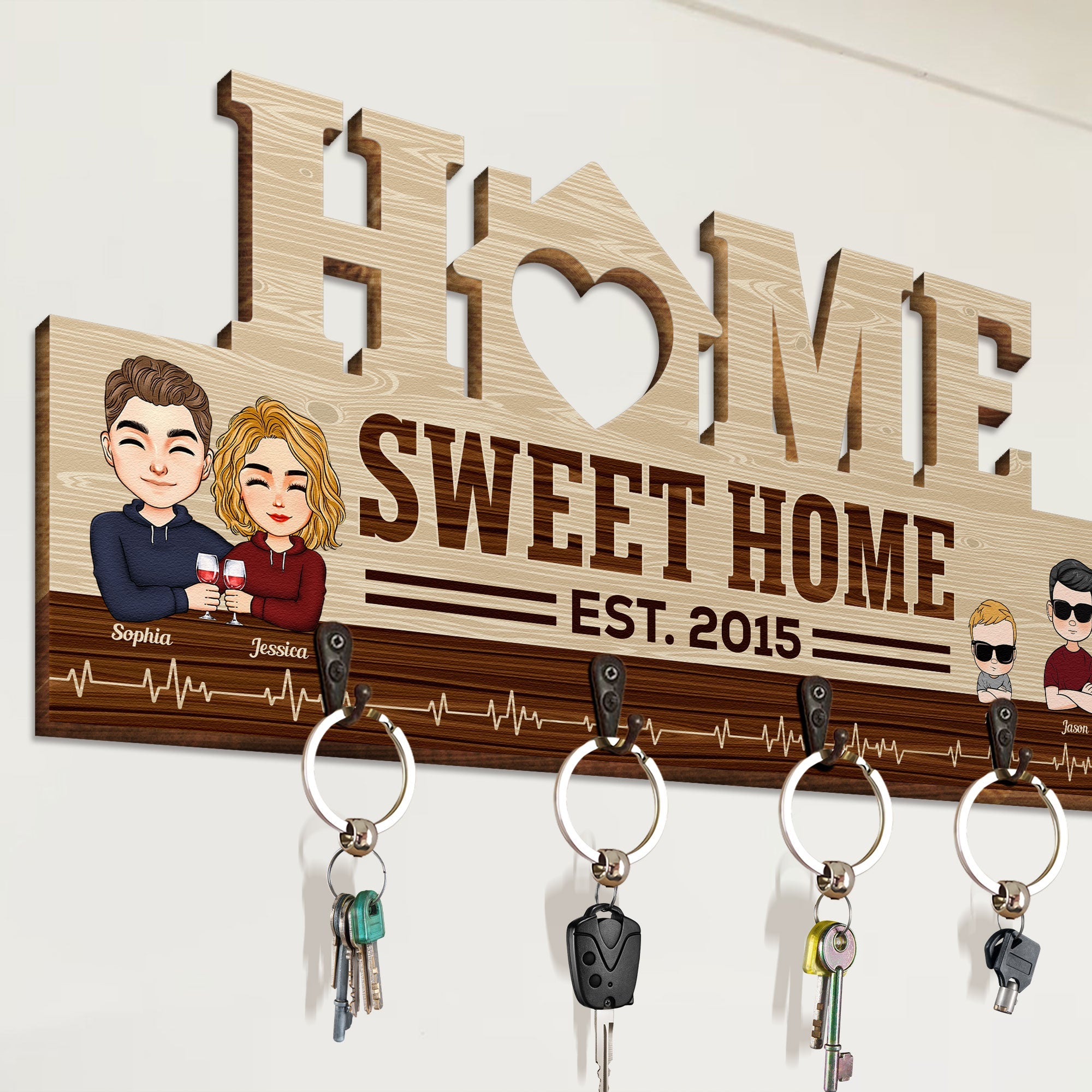 Home Sweet Home - Personalized Custom Key Holder