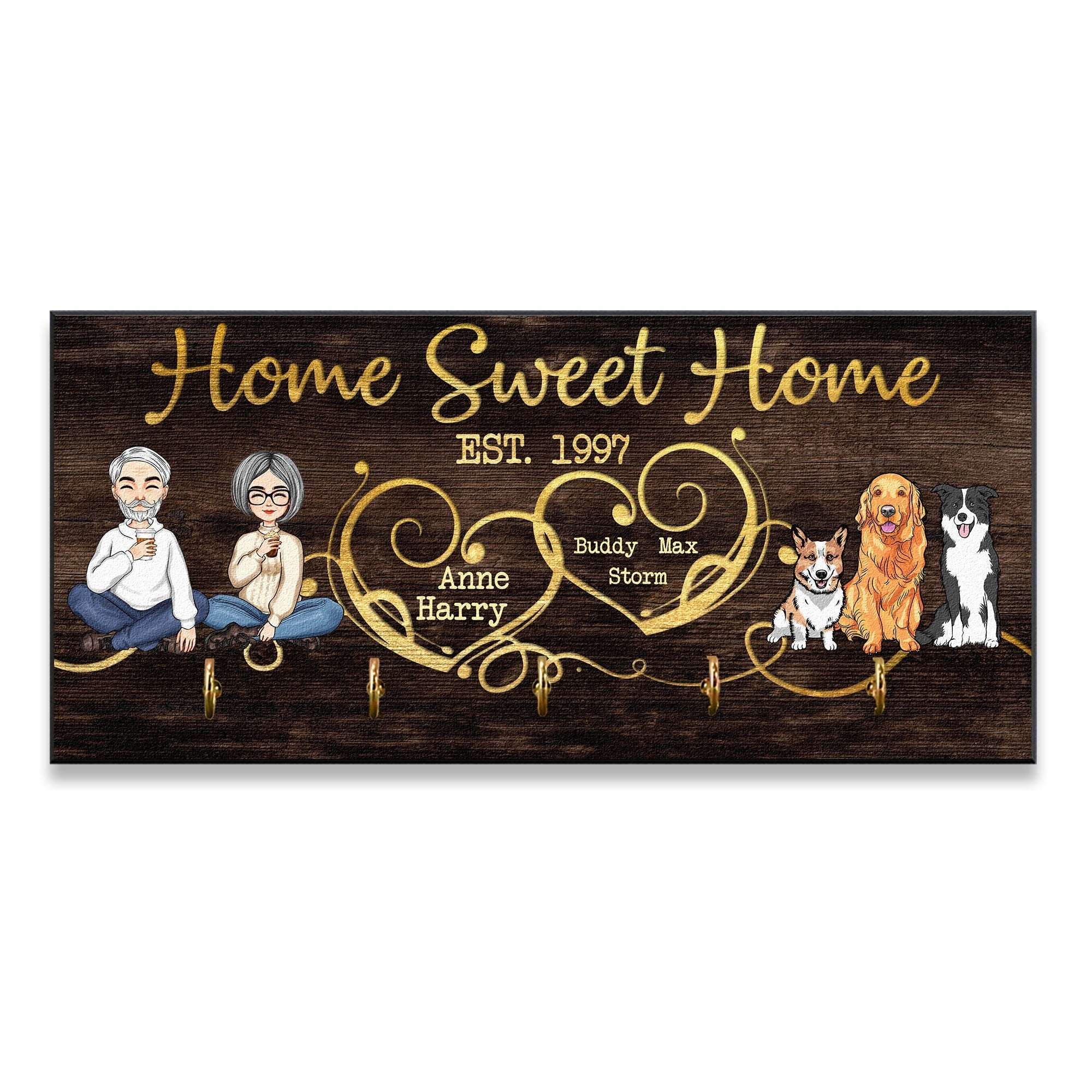 Home Sweet Home - Personalized Key Hanger