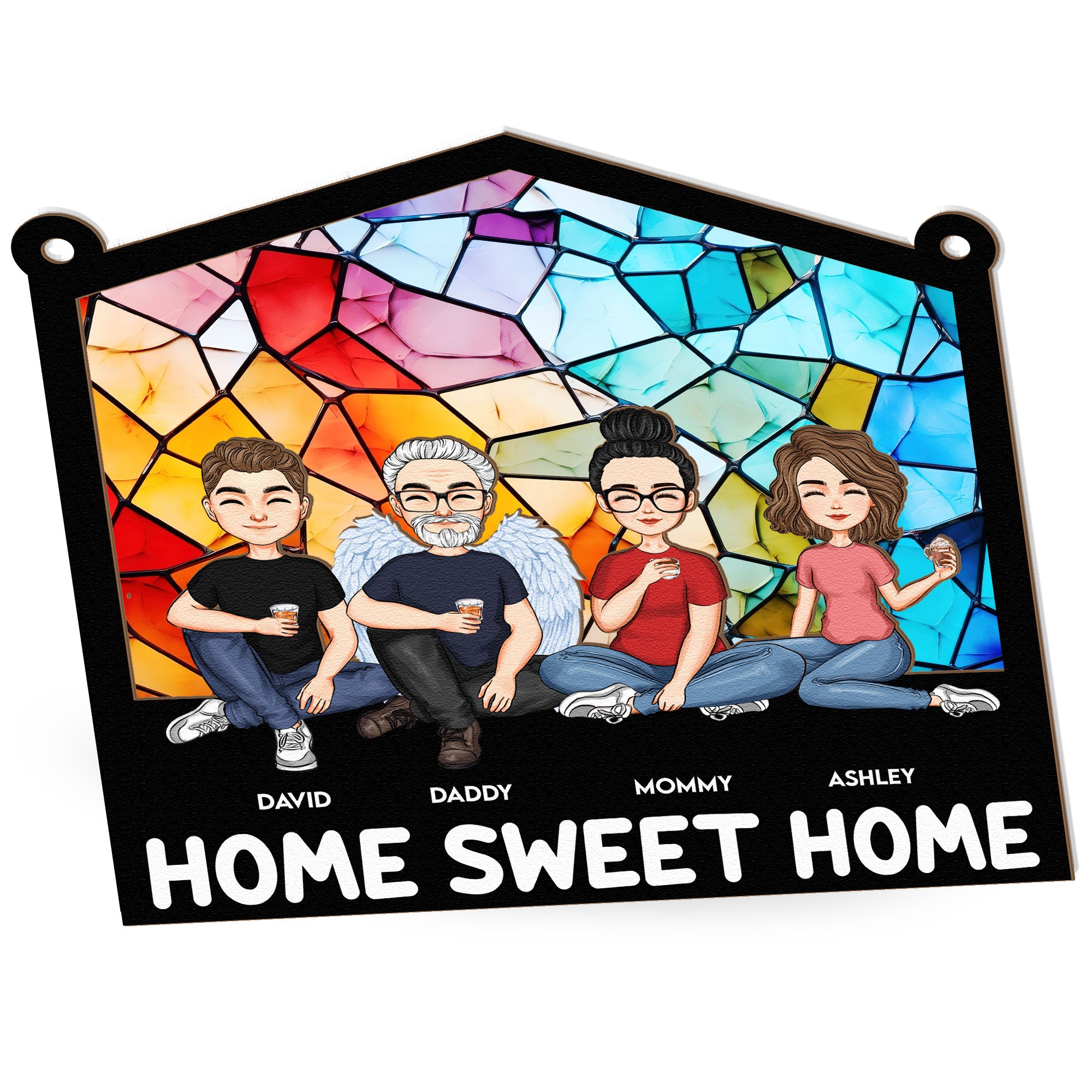 Home Sweet Home - Personalized Window Hanging Suncatcher Ornament