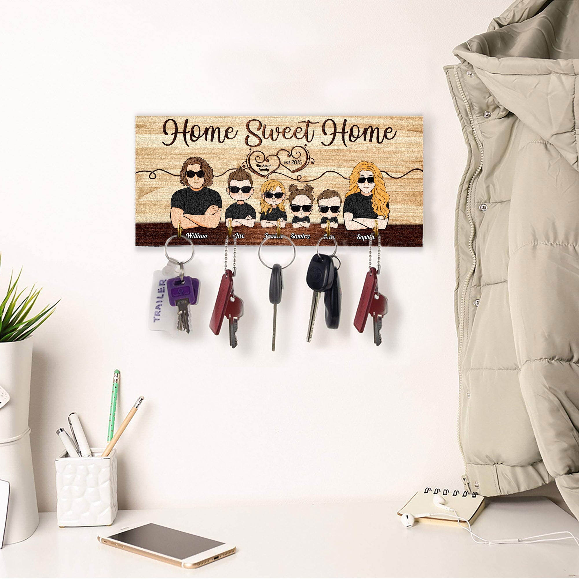 Home Sweet Home - Personalized Key Holder