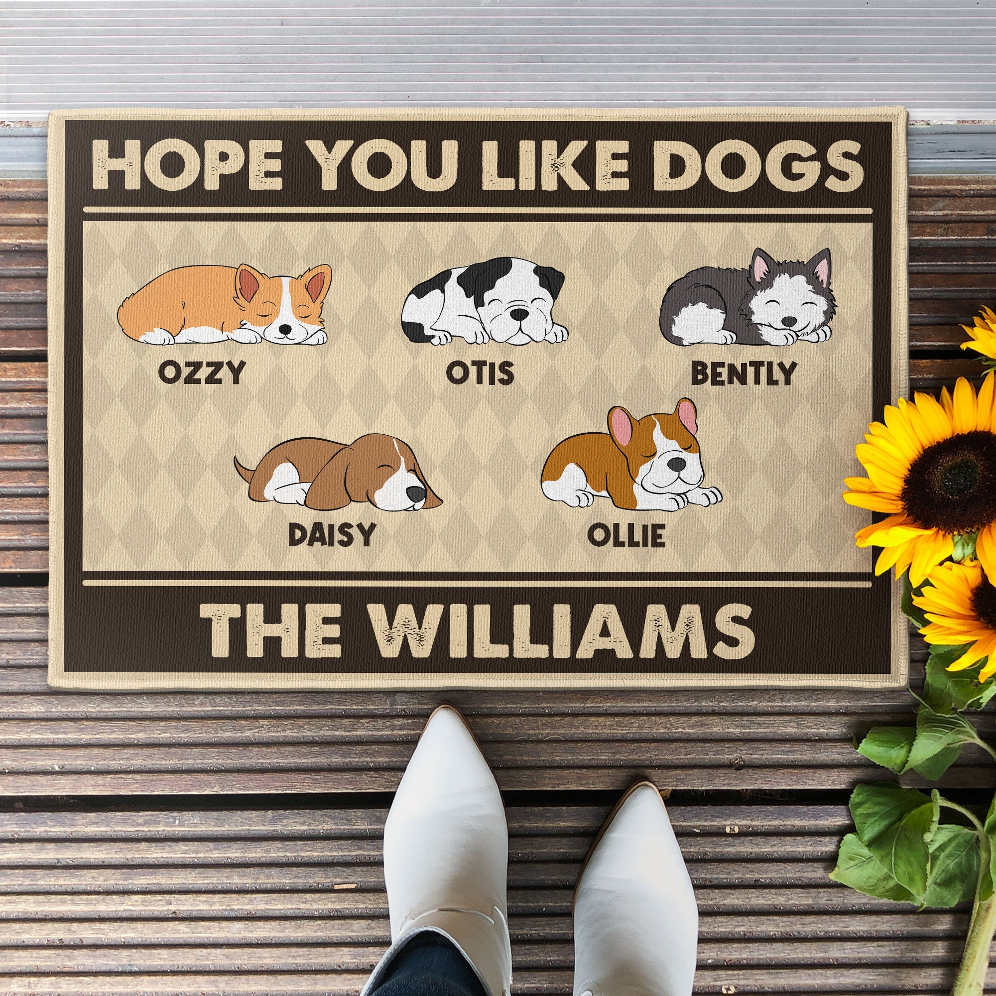 Hope You Like Dogs - Personalized Doormat