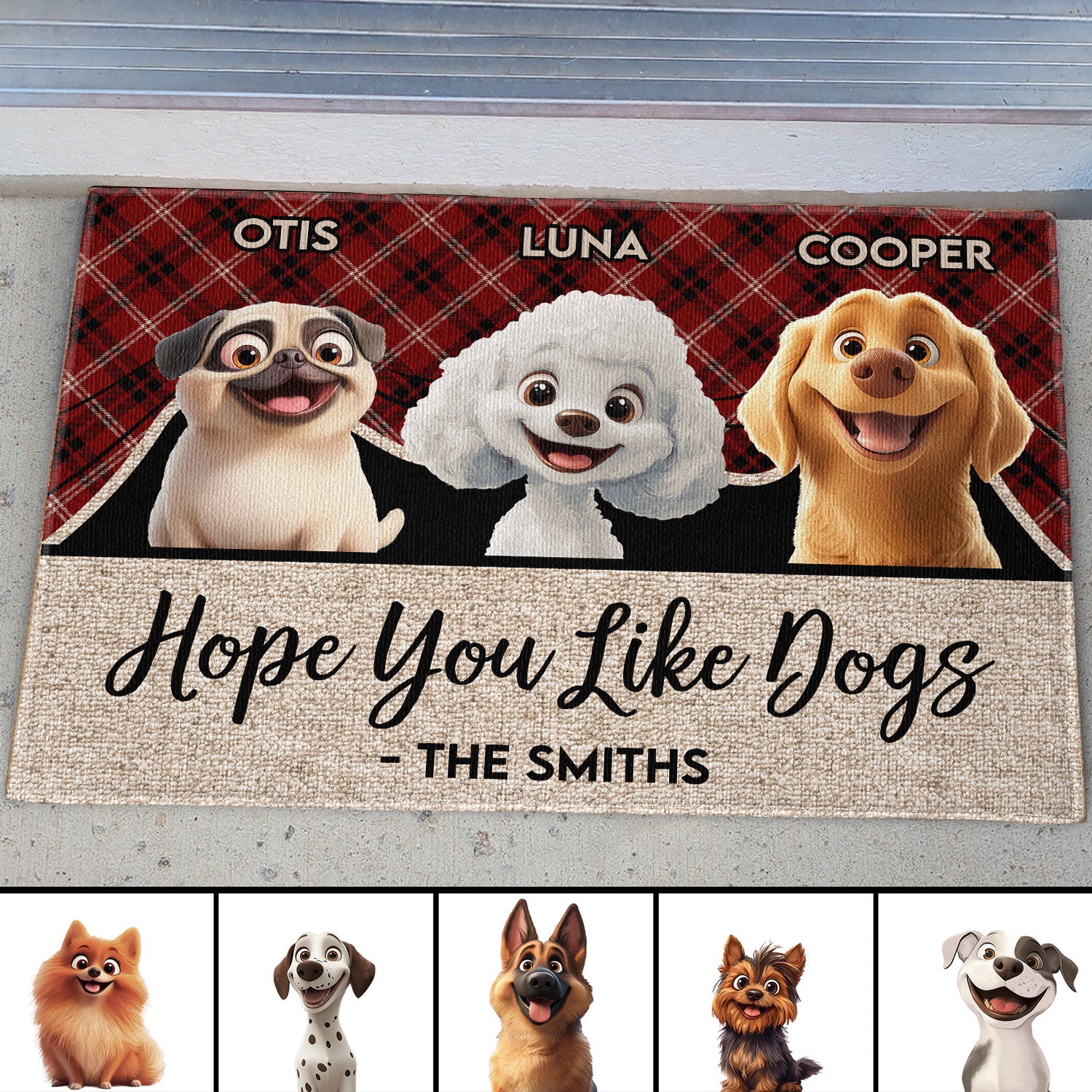 Hope You Like Dogs - Personalized Doormat