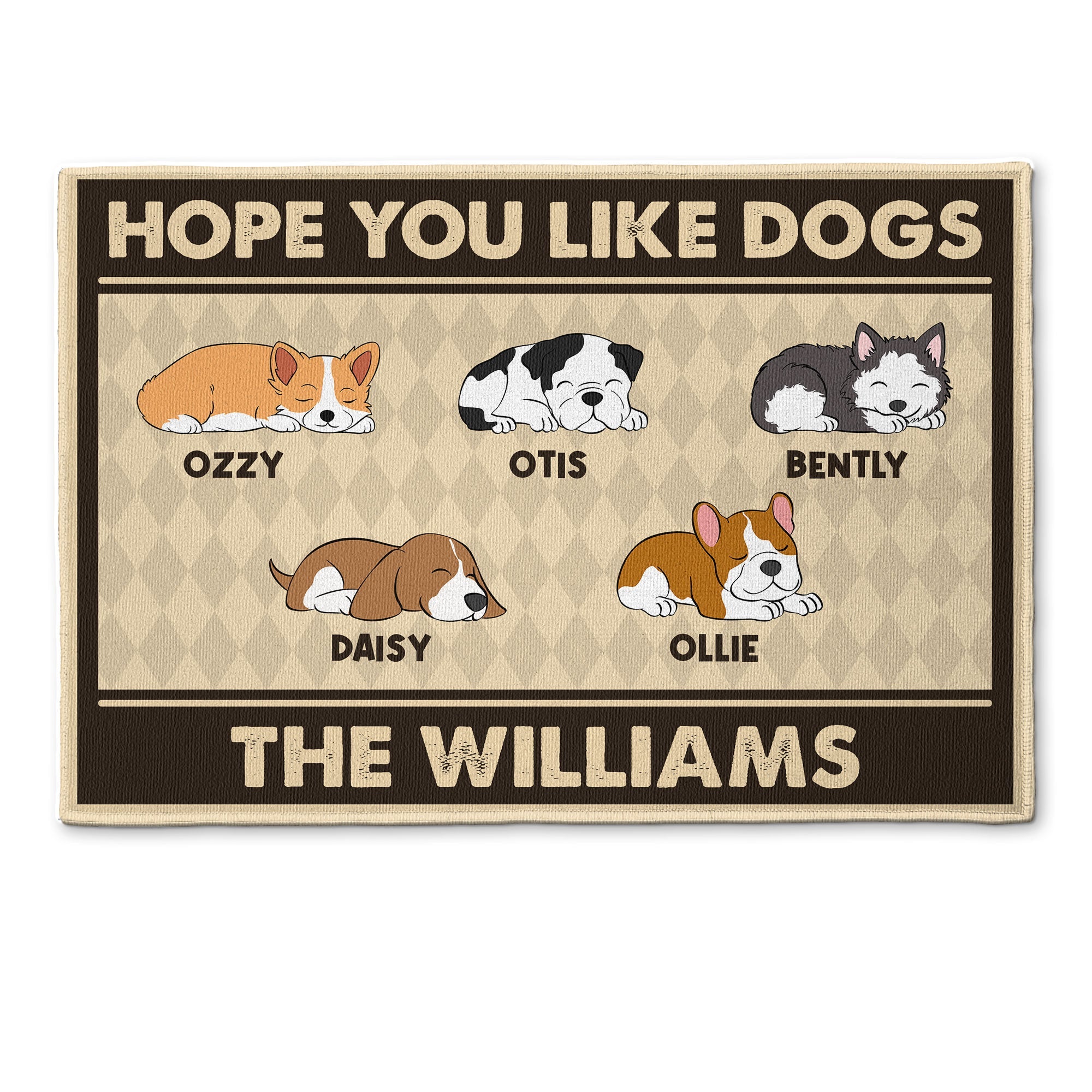 Hope You Like Dogs - Personalized Doormat