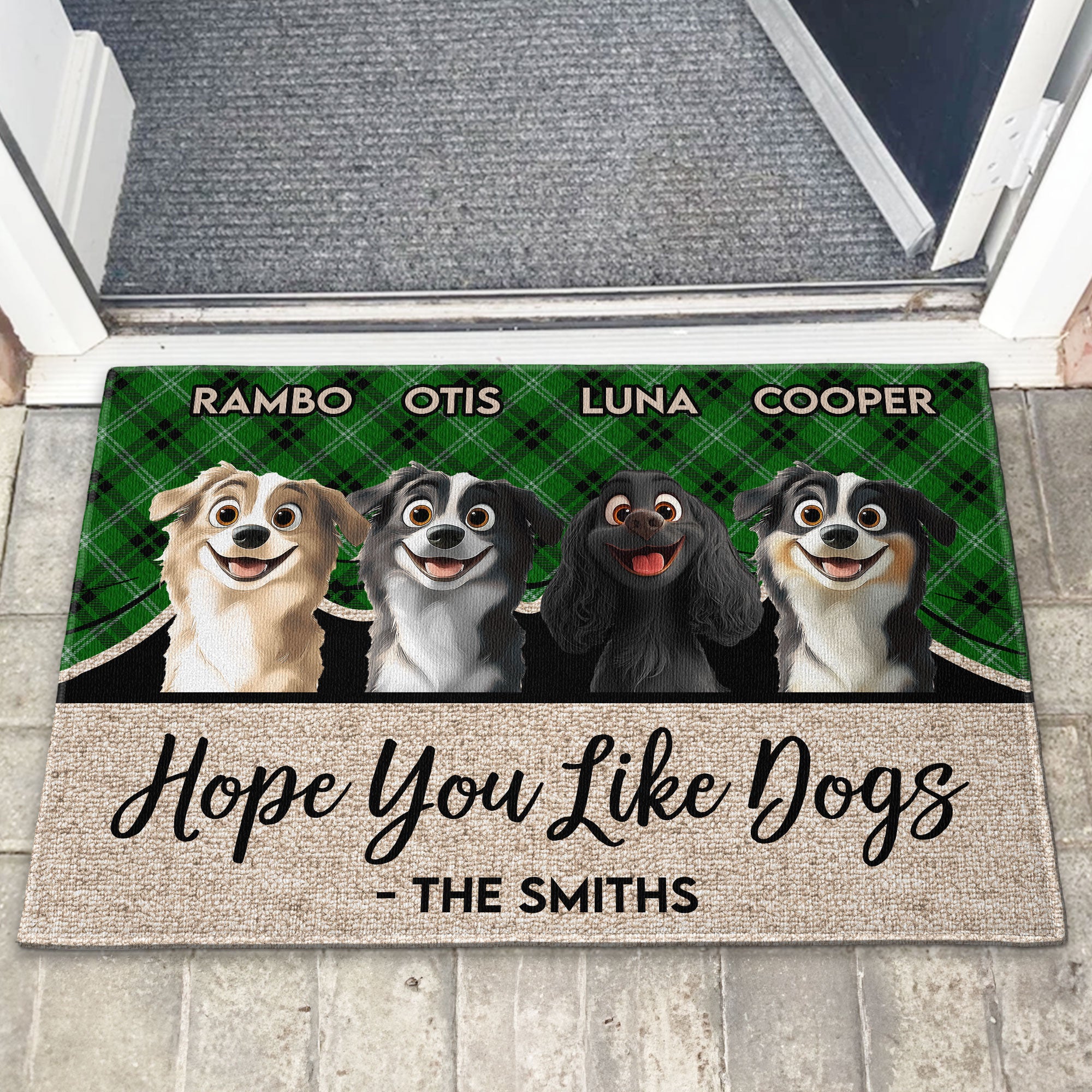 Hope You Like Dogs - Personalized Doormat