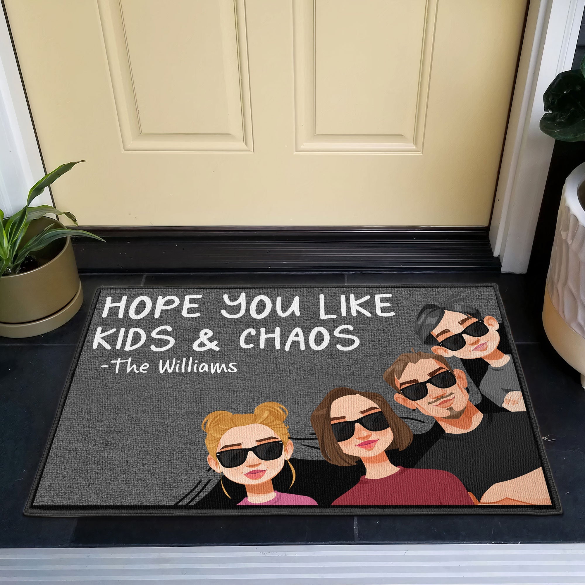 Hope You Like Kids And Chaos - Personalized Doormat