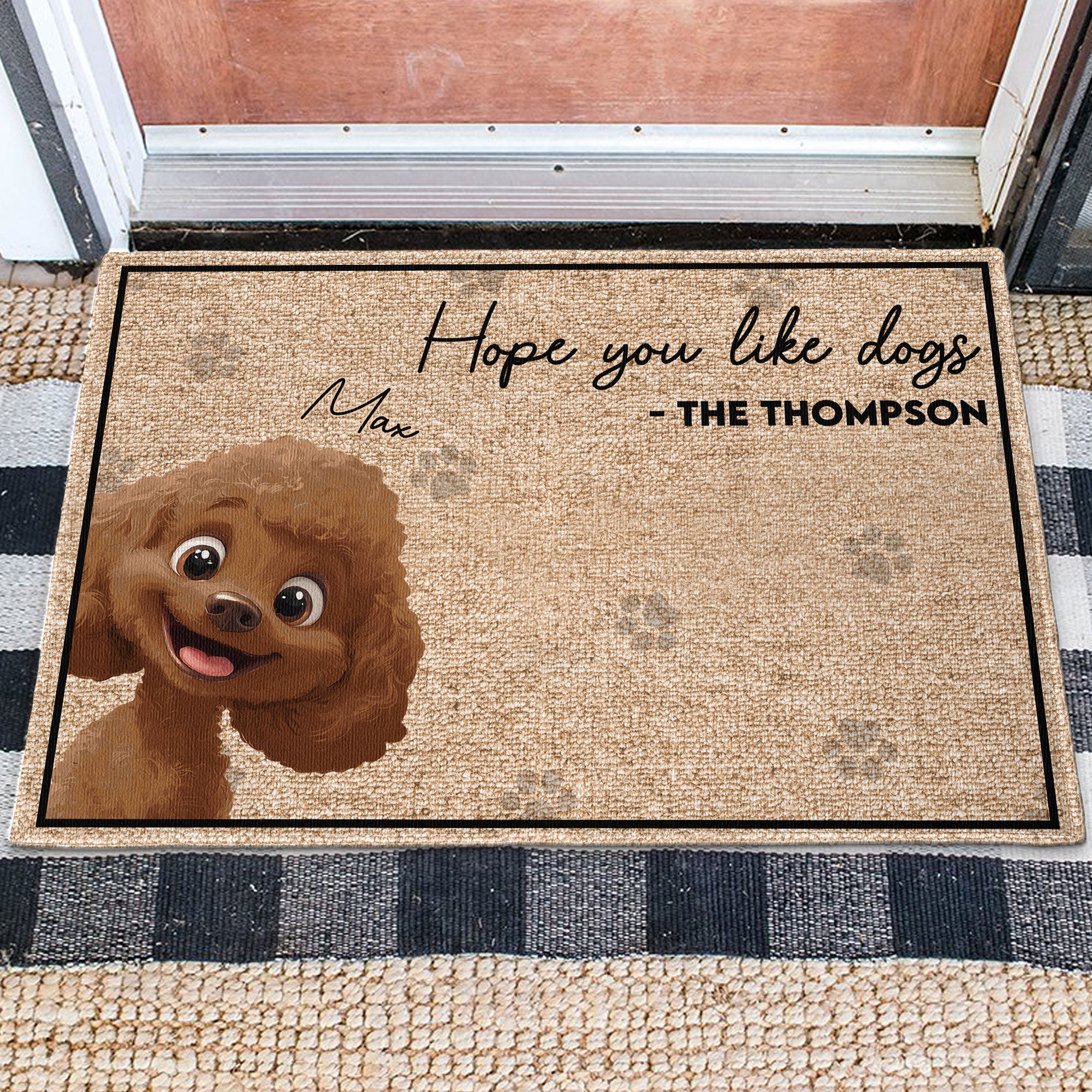 Hope You Like The Dog - Personalized Doormat