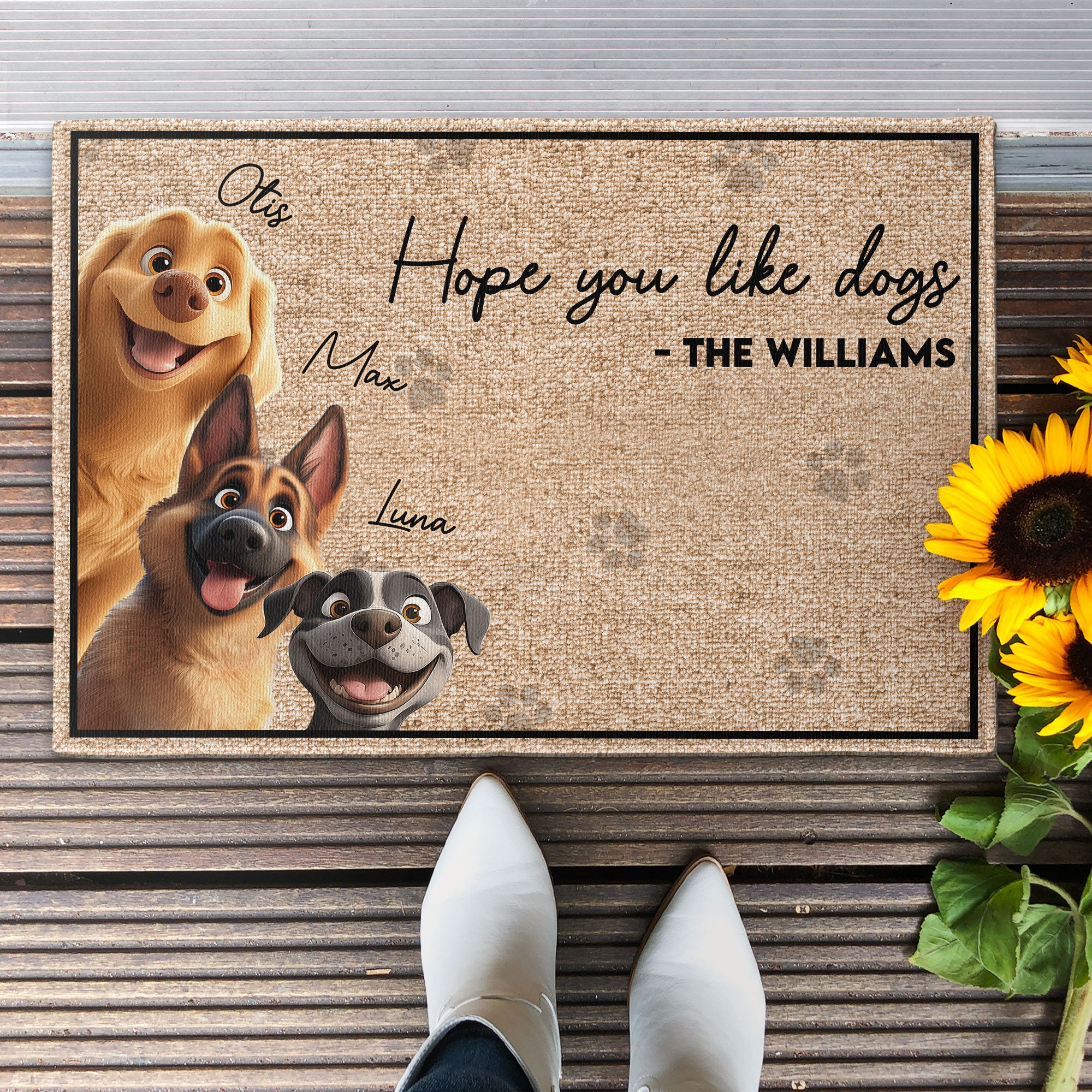 Hope You Like The Dog - Personalized Doormat