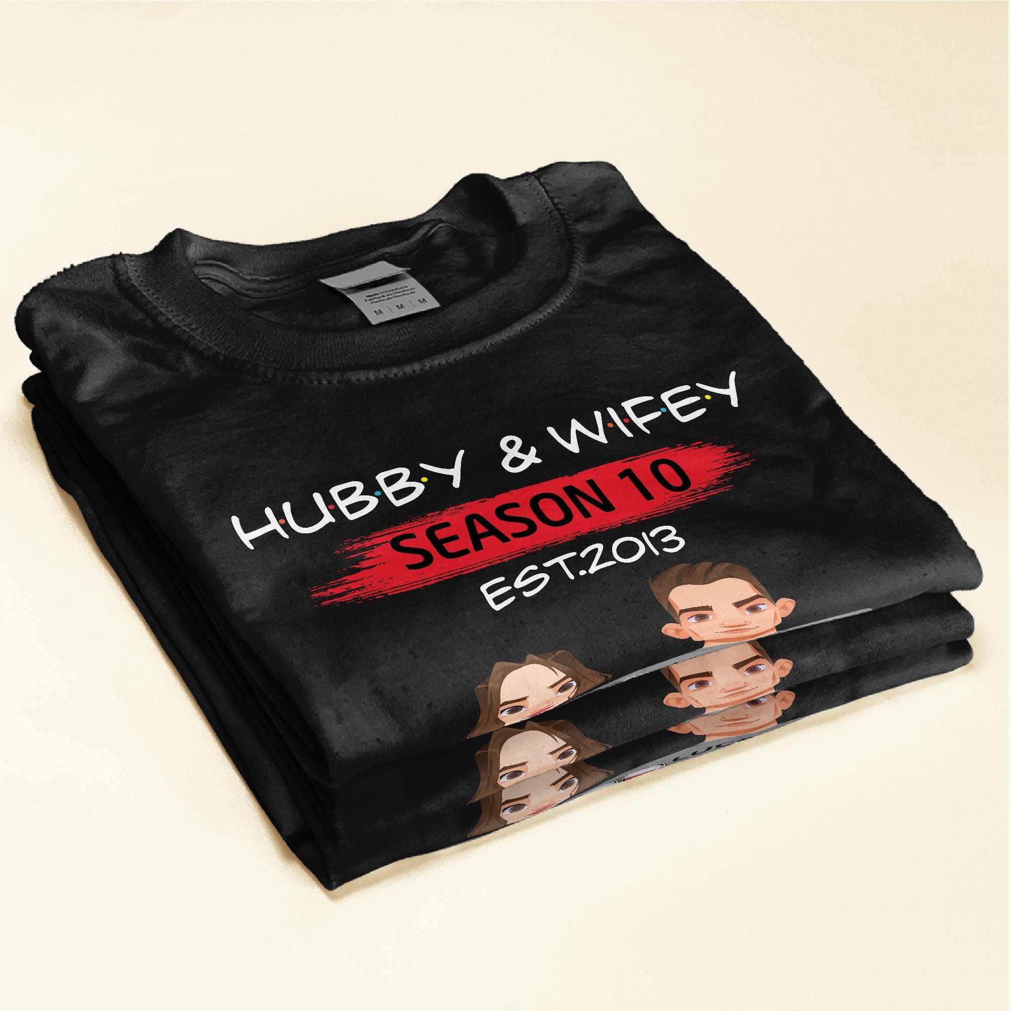 Hubby & Wifey - Personalized Matching Couple Shirts