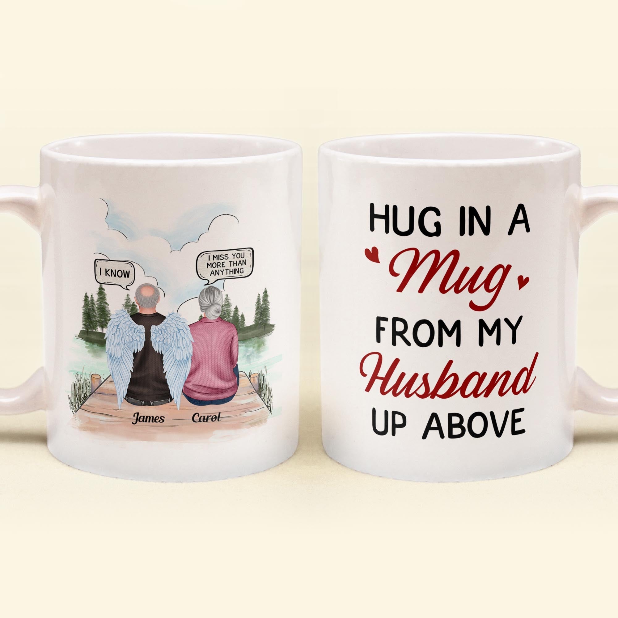 Hug In A Mug - Personalized Mug - Memorial Gift For Family Members