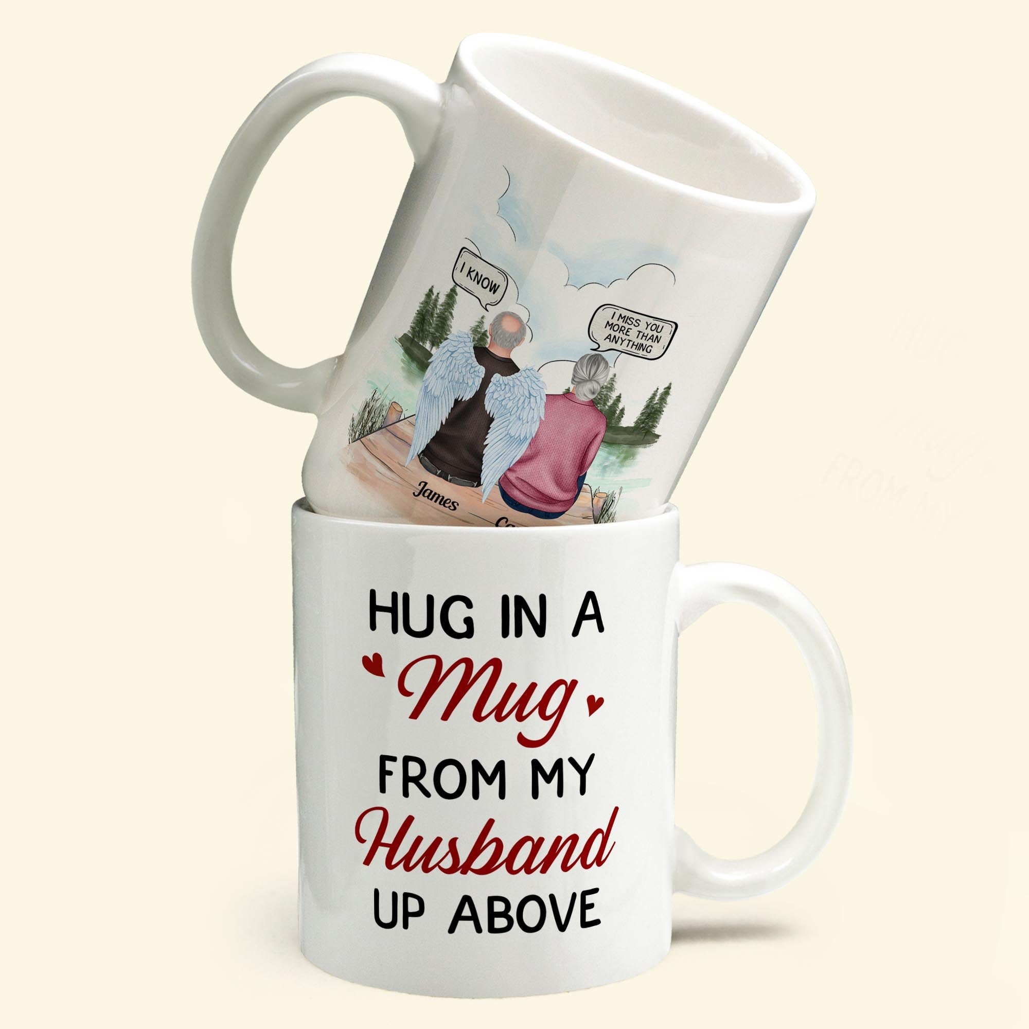 Hug In A Mug - Personalized Mug - Memorial Gift For Family Members