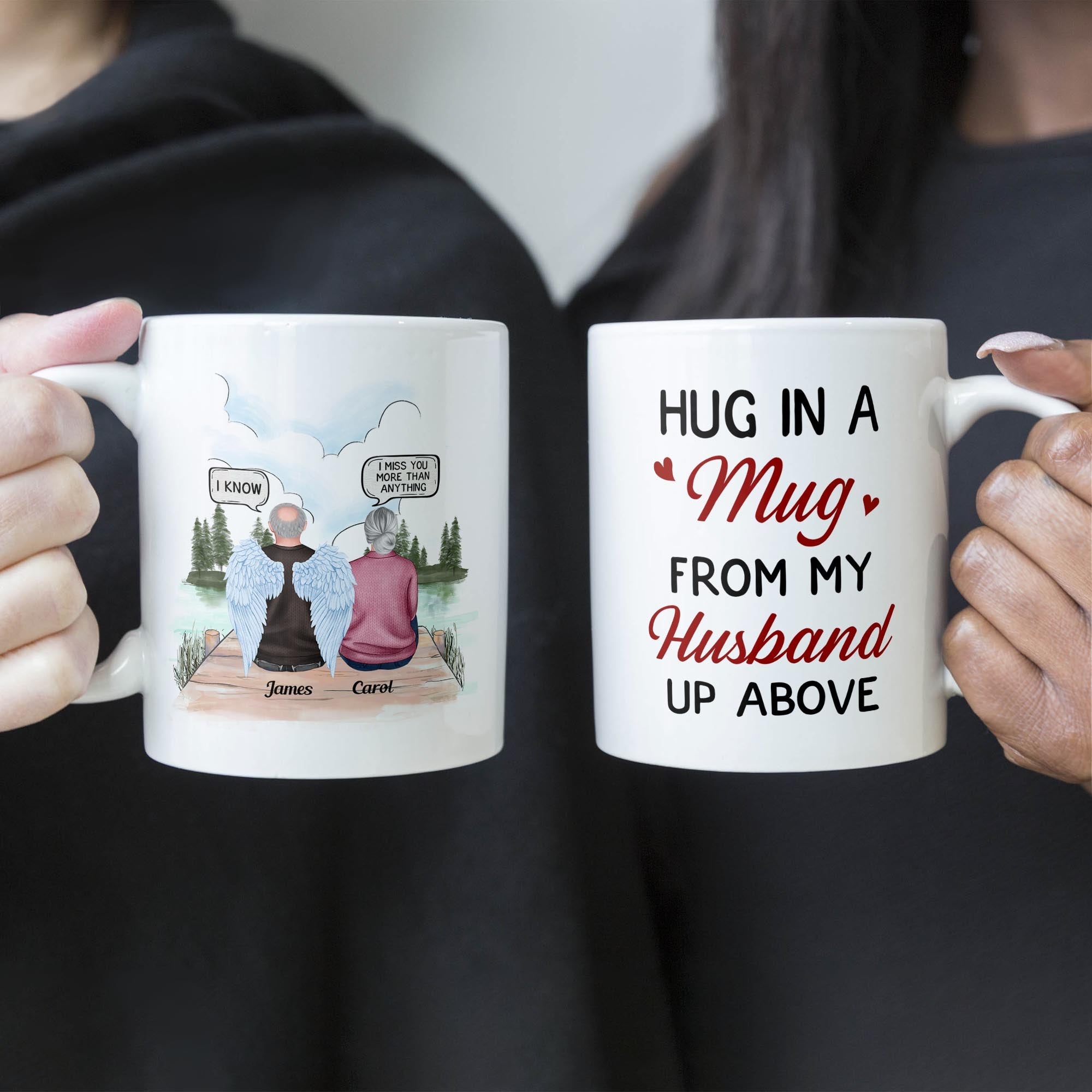 Hug In A Mug - Personalized Mug - Memorial Gift For Family Members