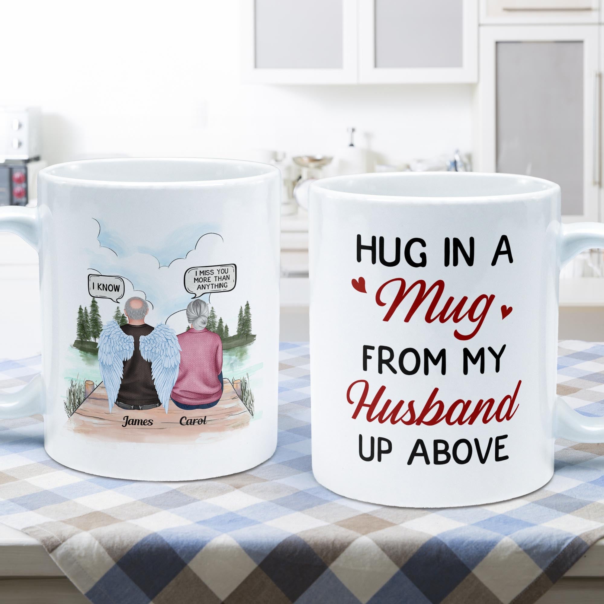 Hug In A Mug - Personalized Mug - Memorial Gift For Family Members