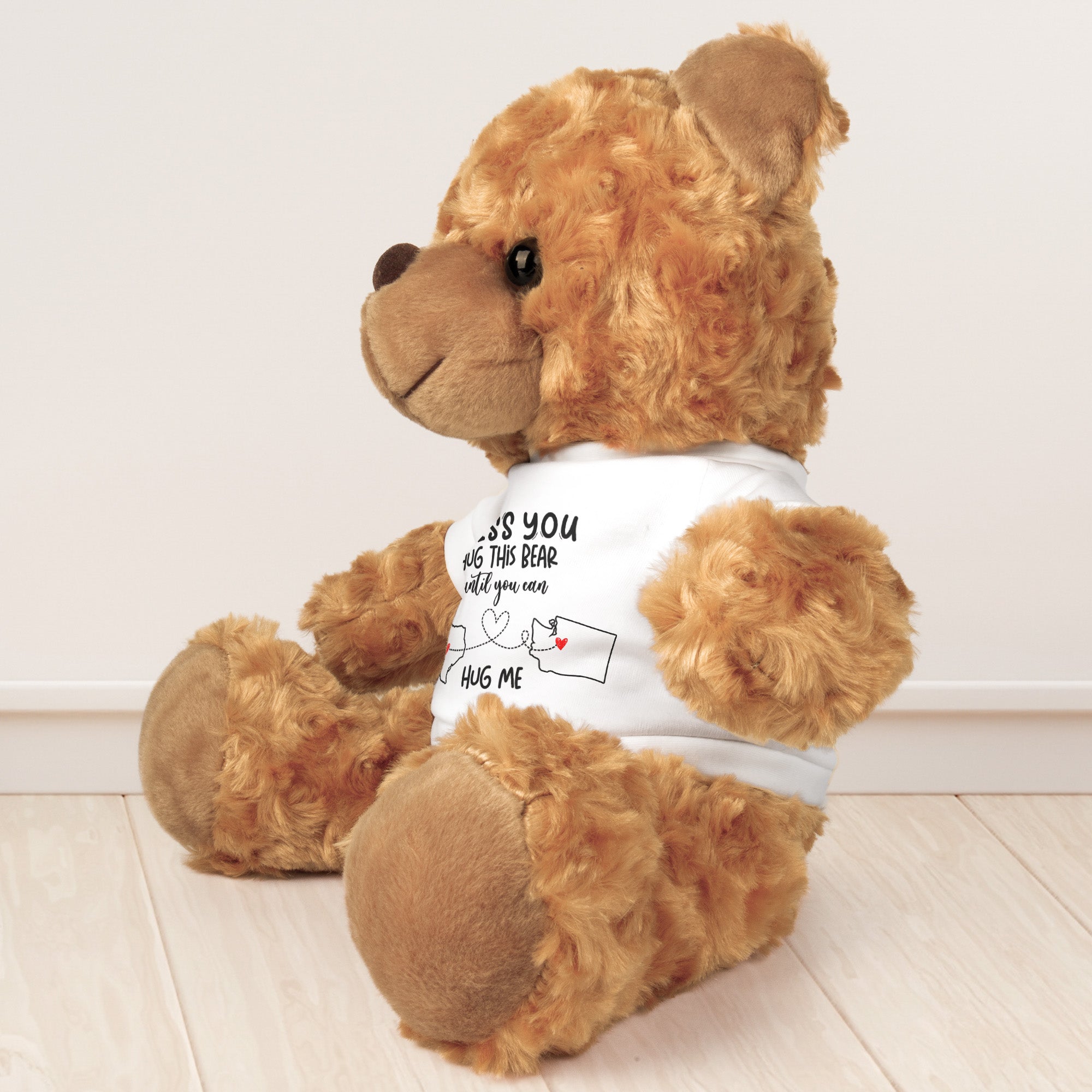 Hug This Bear Until You Can Hug Me - Teddy Bear With Personalized Shirt