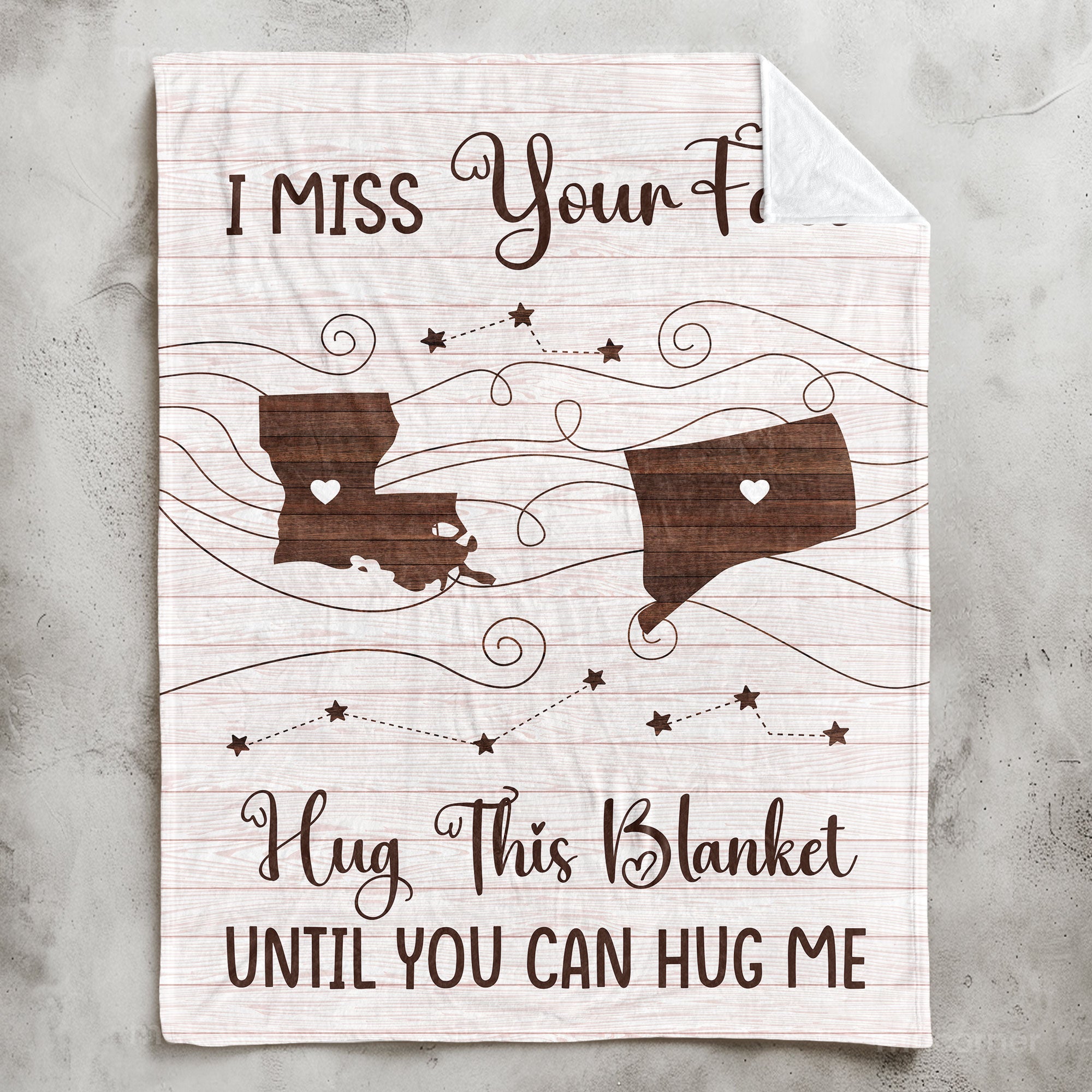 Hug This Blanket Until You Can Hug Me - Long Distance Family, Friends, Couples - Personalized Blanket