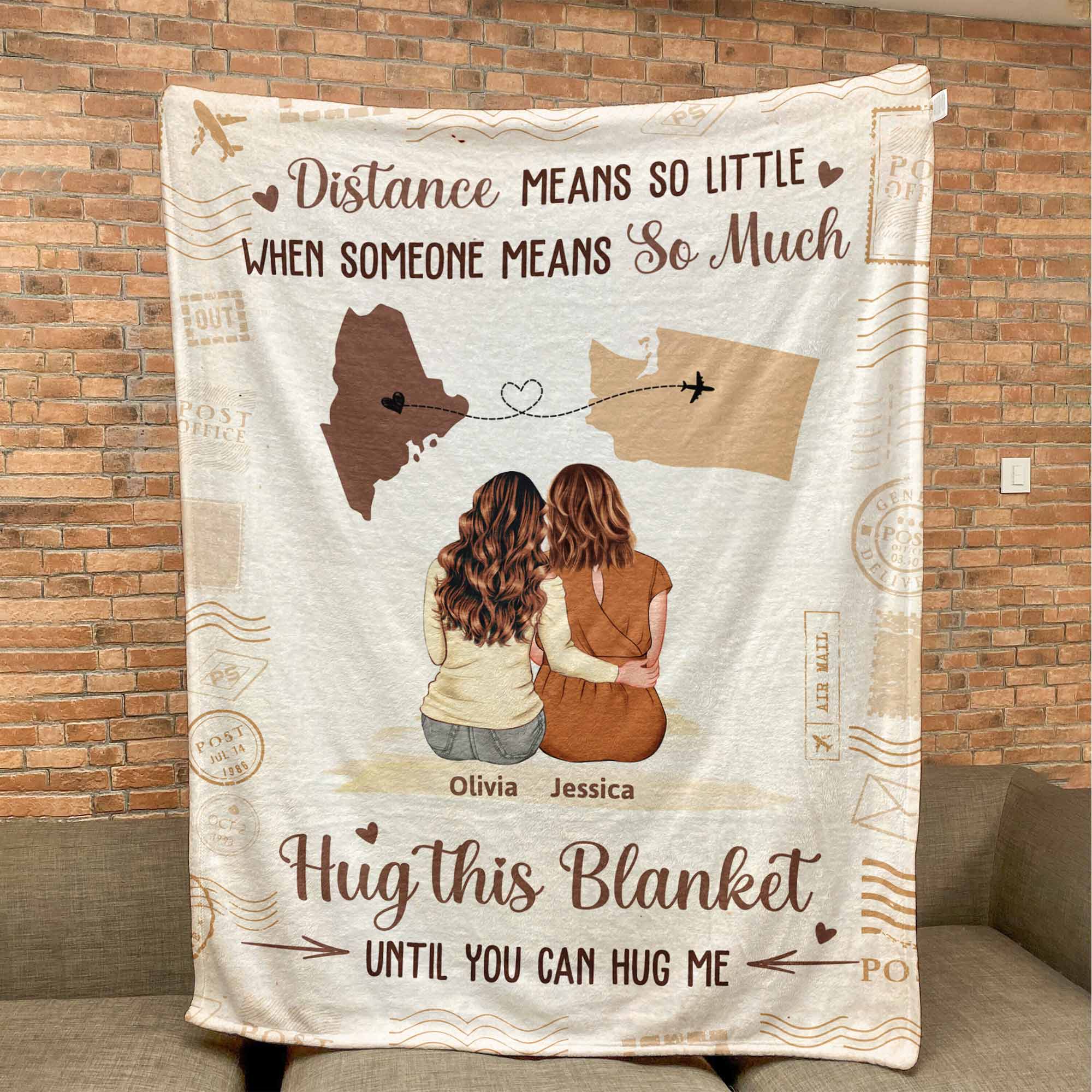 Hug This Blanket Until You Can Hug Me - Long Distance Gifts - Personalized Blanket