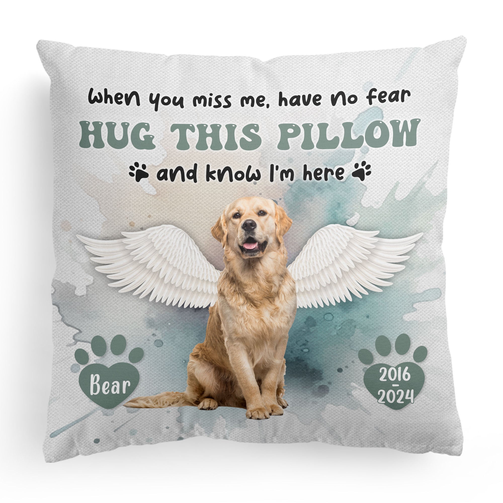 Hug This & Know I'm Here - Personalized Photo Pillow (Insert Included)