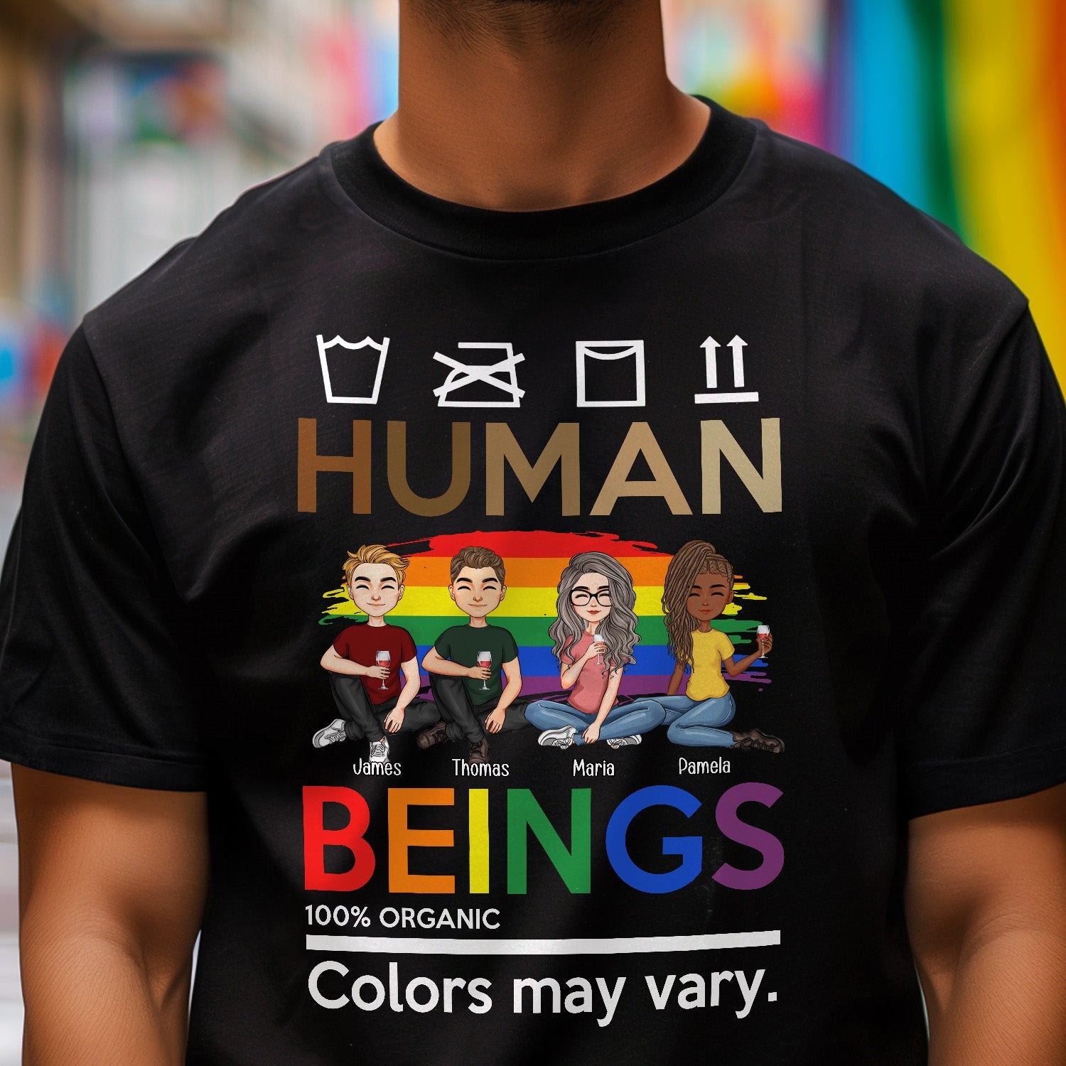 Human Beings Love Is Love Pride Month - Personalized Shirt