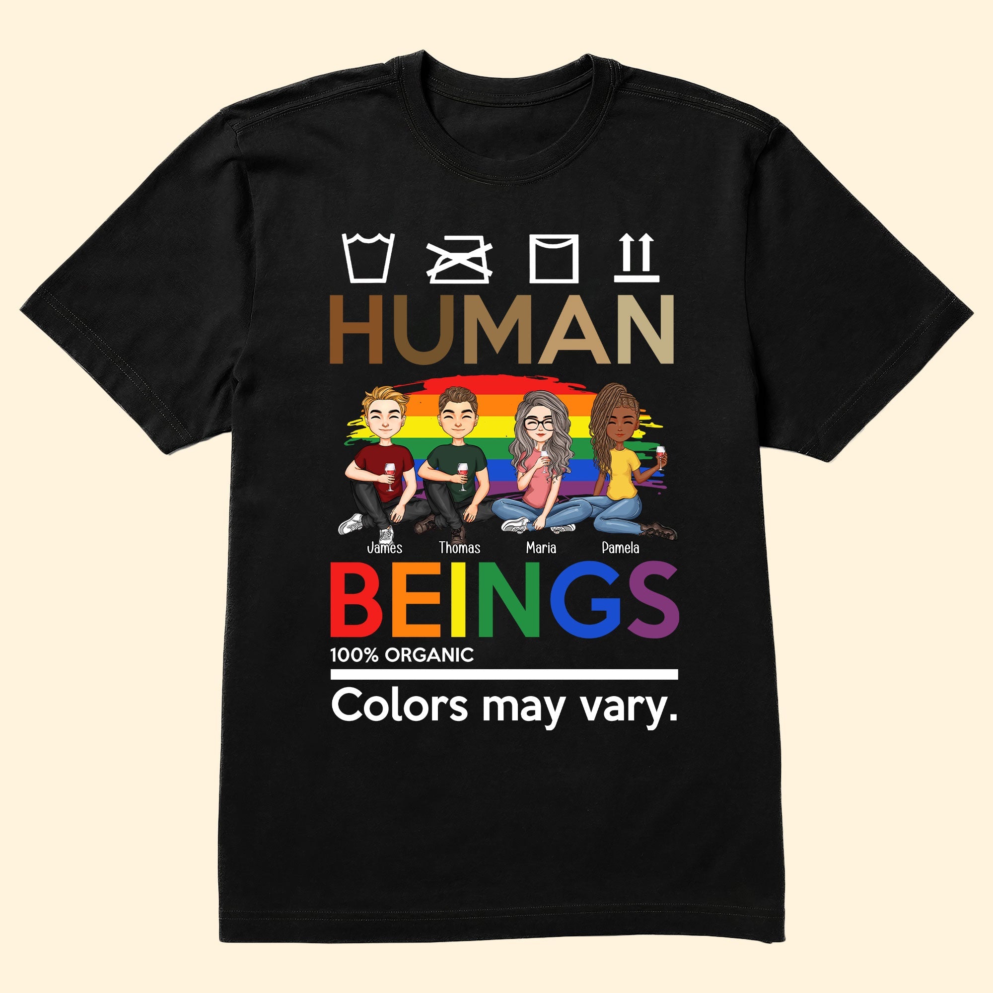 Human Beings Love Is Love Pride Month - Personalized Shirt