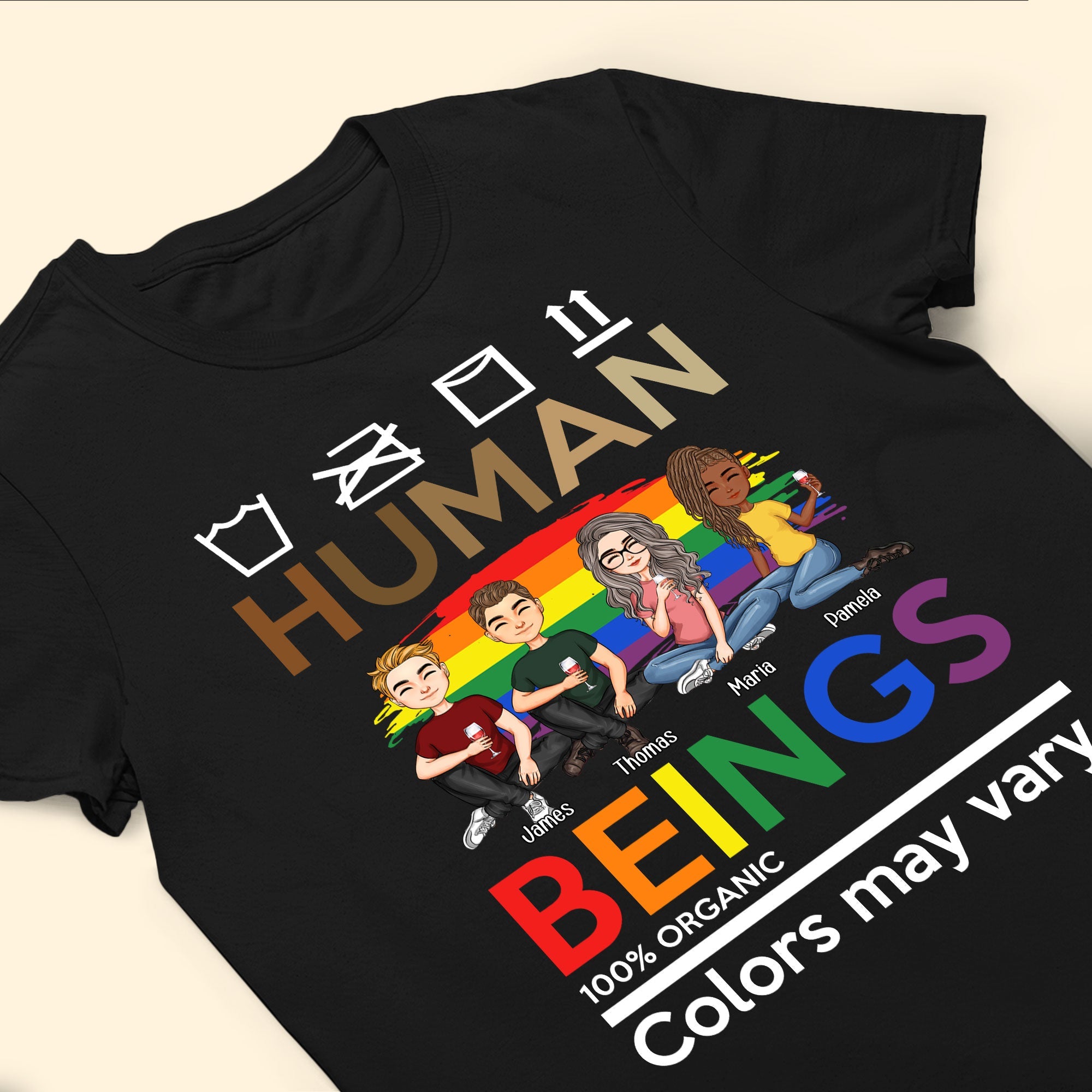 Human Beings Love Is Love Pride Month - Personalized Shirt