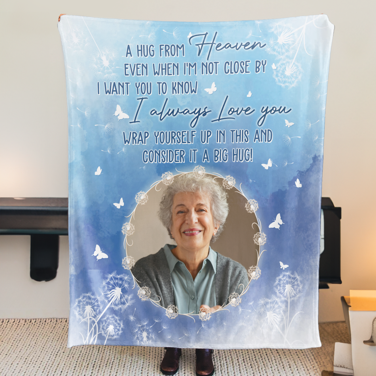 I Always Love You - Personalized Photo Memorial Blanket