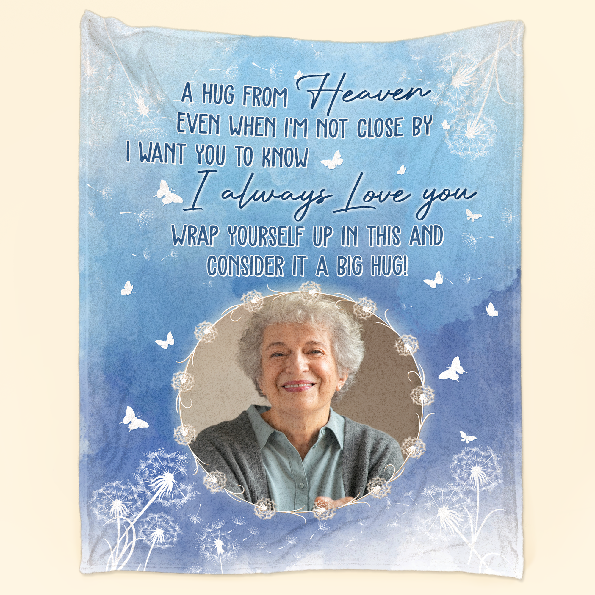 I Always Love You - Personalized Photo Memorial Blanket