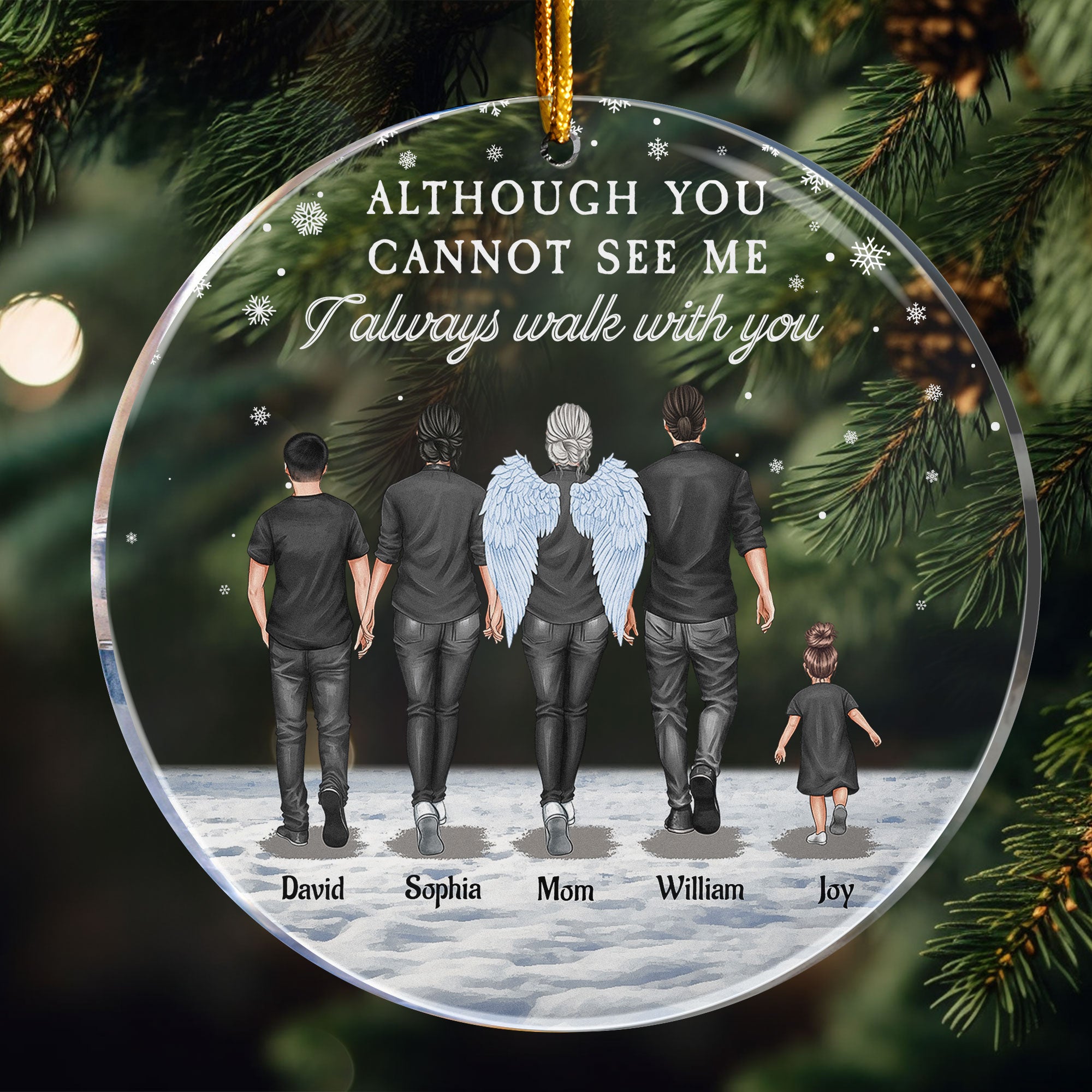 I Always Walk With You - Personalized Acrylic Ornament