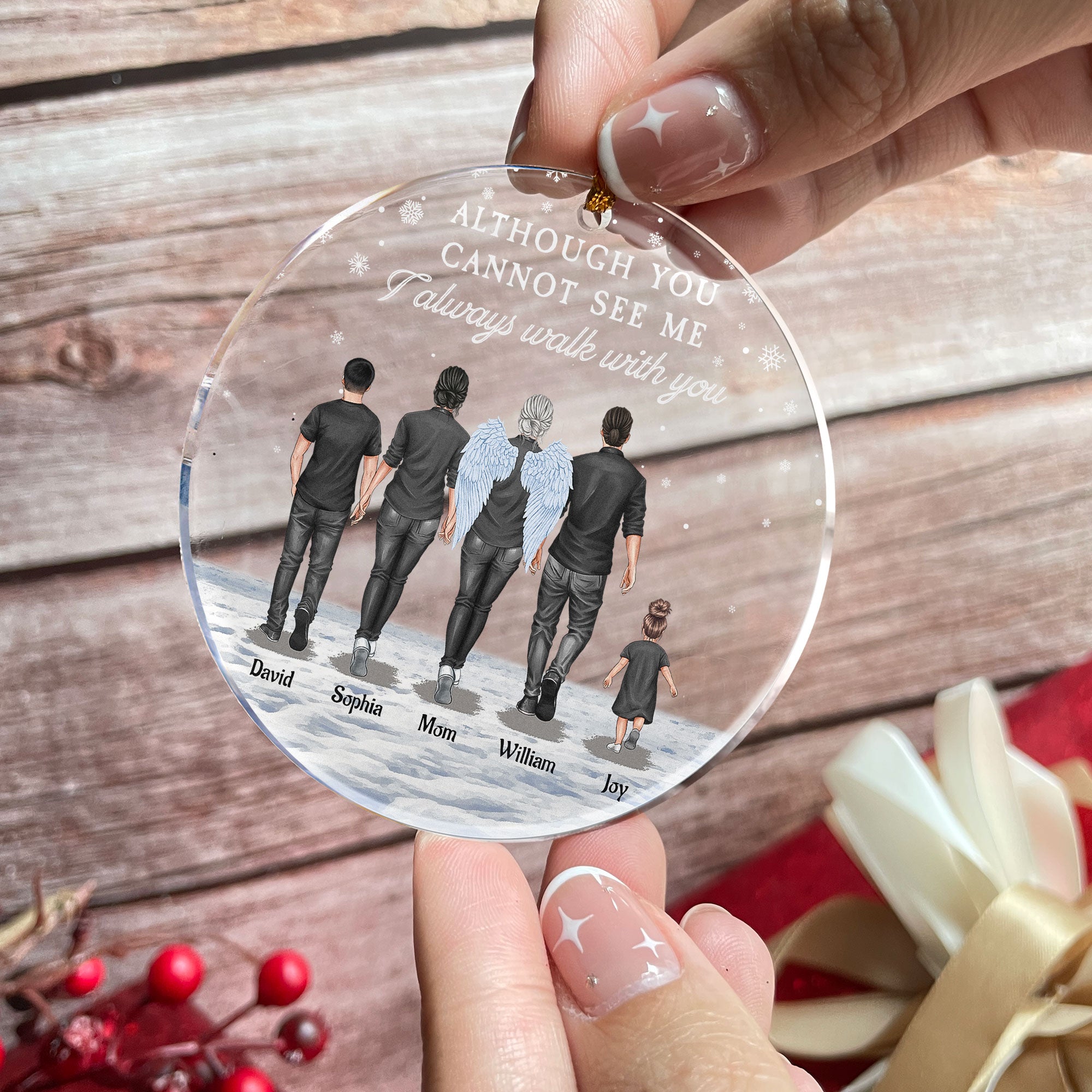 I Always Walk With You - Personalized Acrylic Ornament