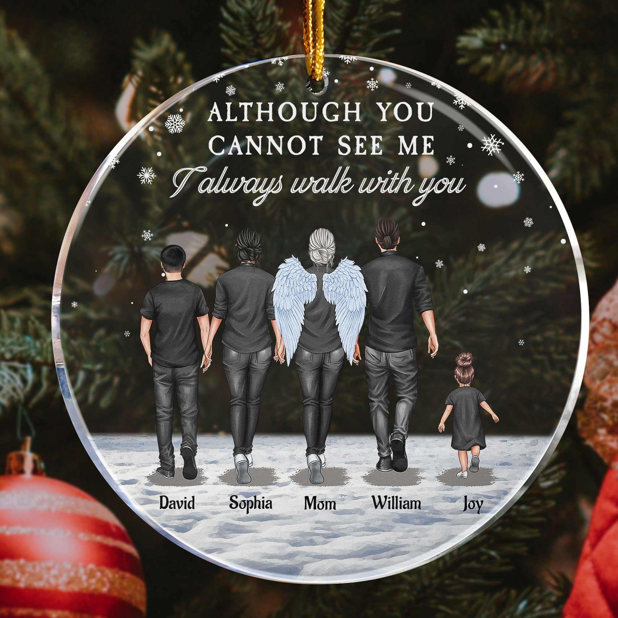 I Always Walk With You - Personalized Acrylic Ornament