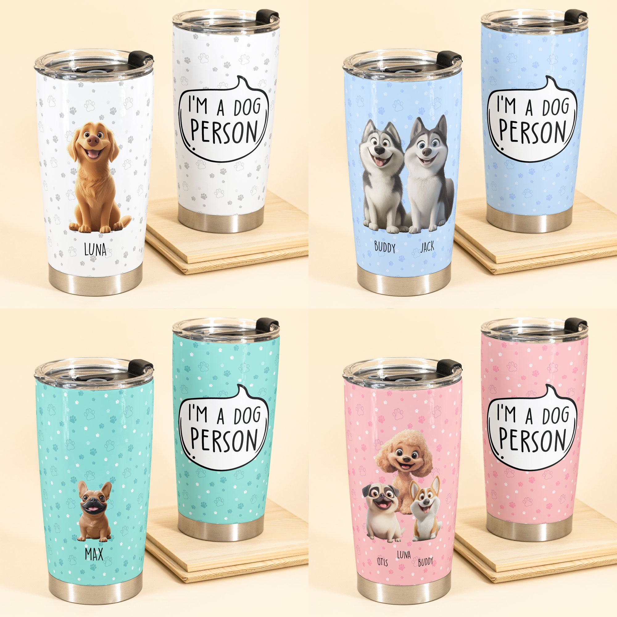 I Am A Dog Person - Personalized Tumbler Cup