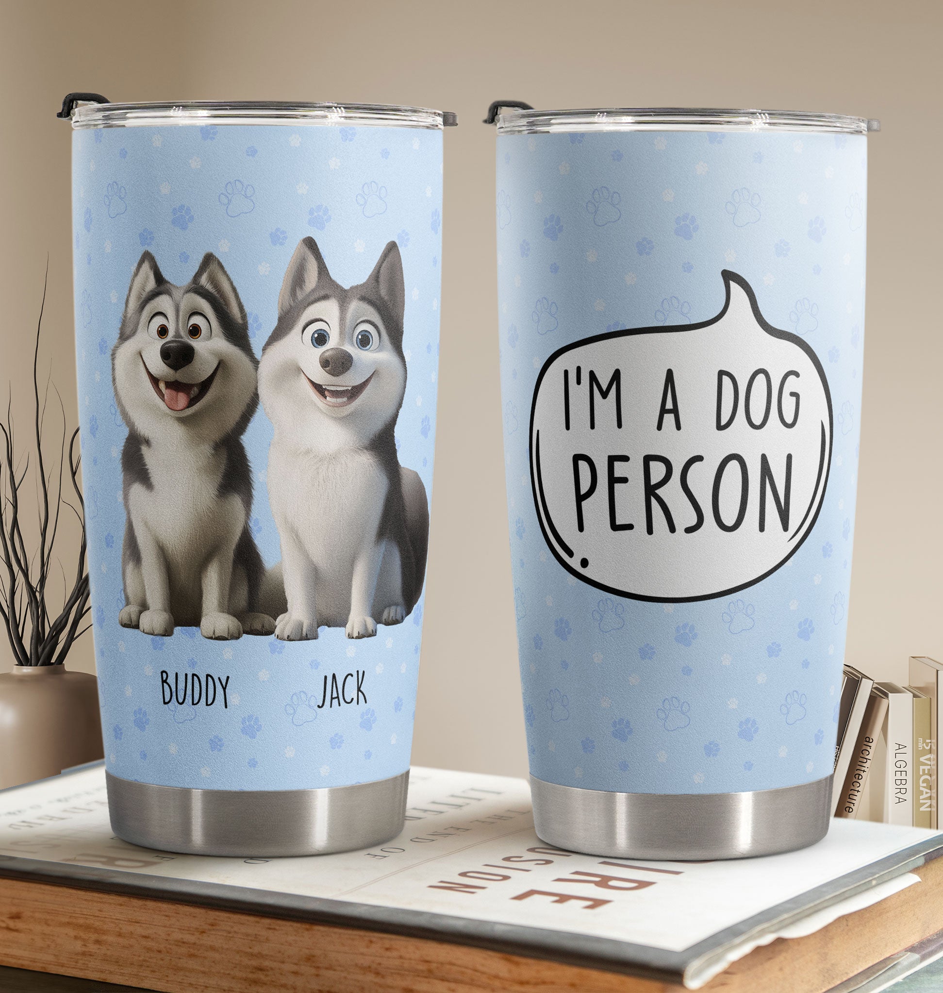 I Am A Dog Person - Personalized Tumbler Cup