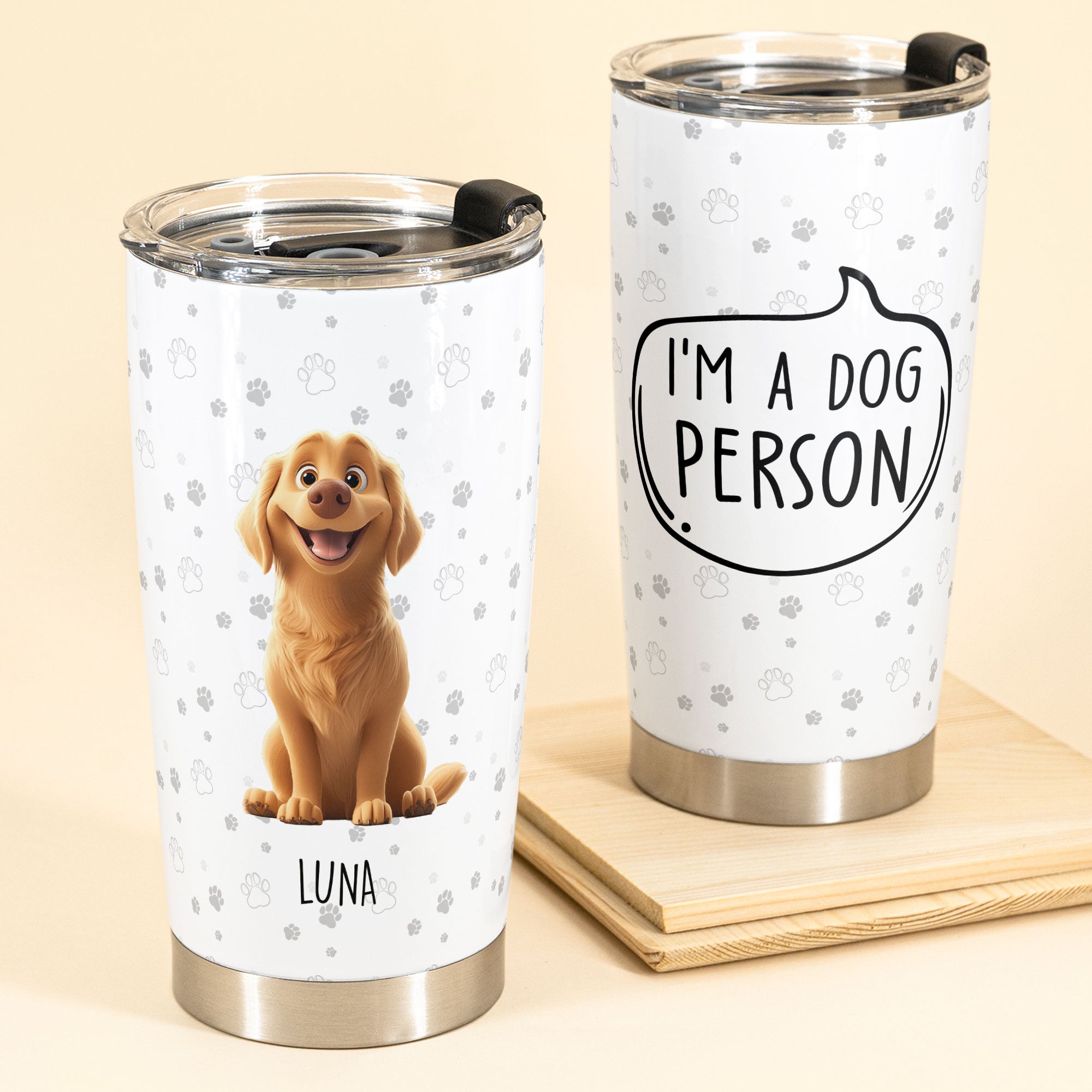 I Am A Dog Person - Personalized Tumbler Cup