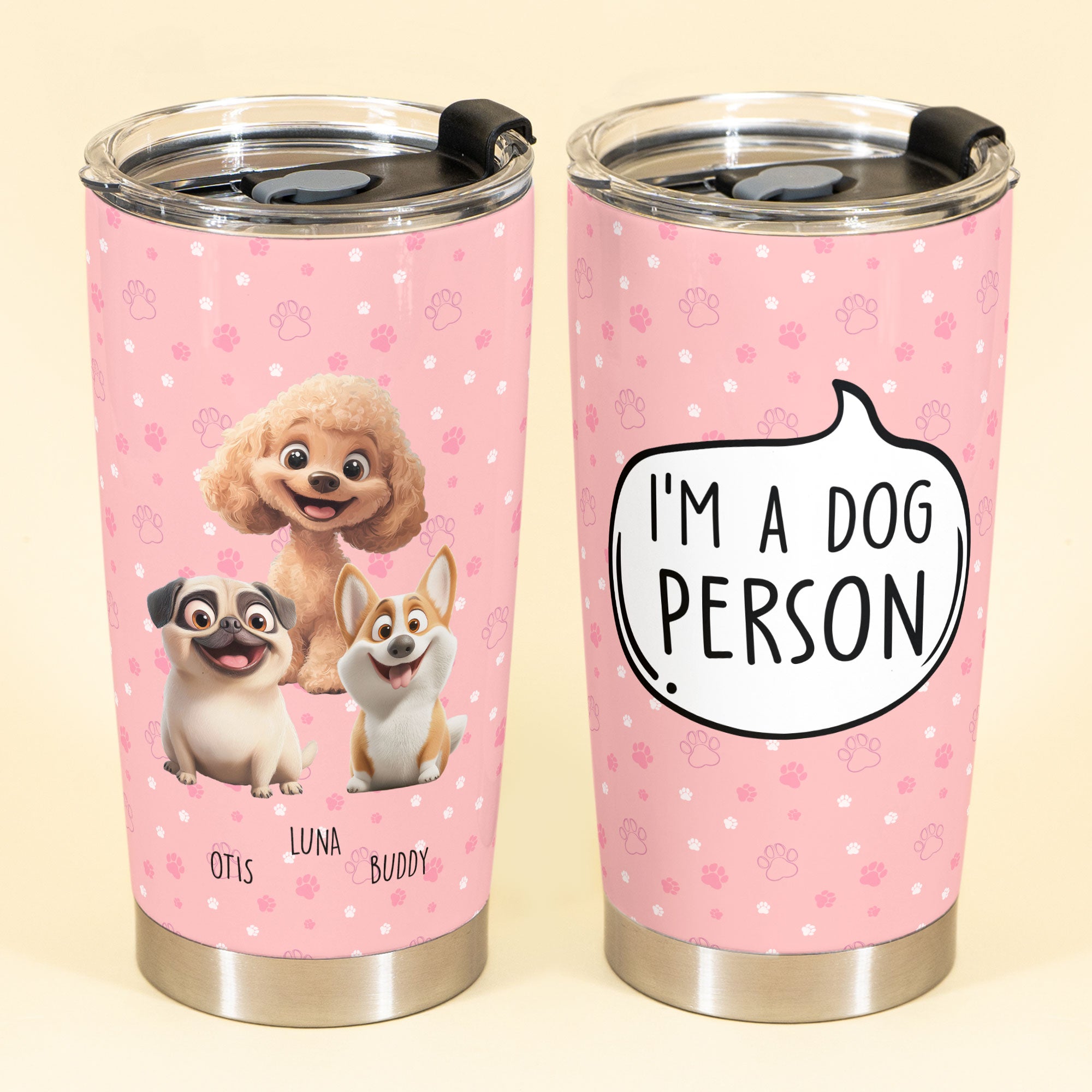 I Am A Dog Person - Personalized Tumbler Cup