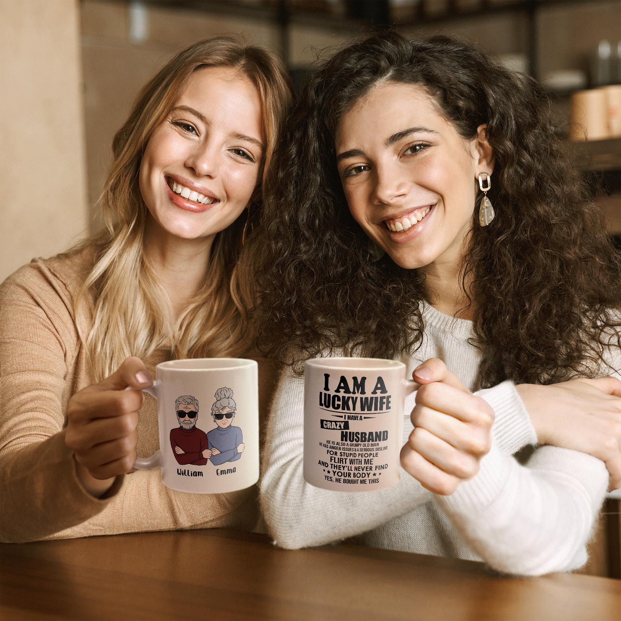 I Am A Lucky Wife - Personalized Mug - Valentine's Day, ChristmasGift For Wife